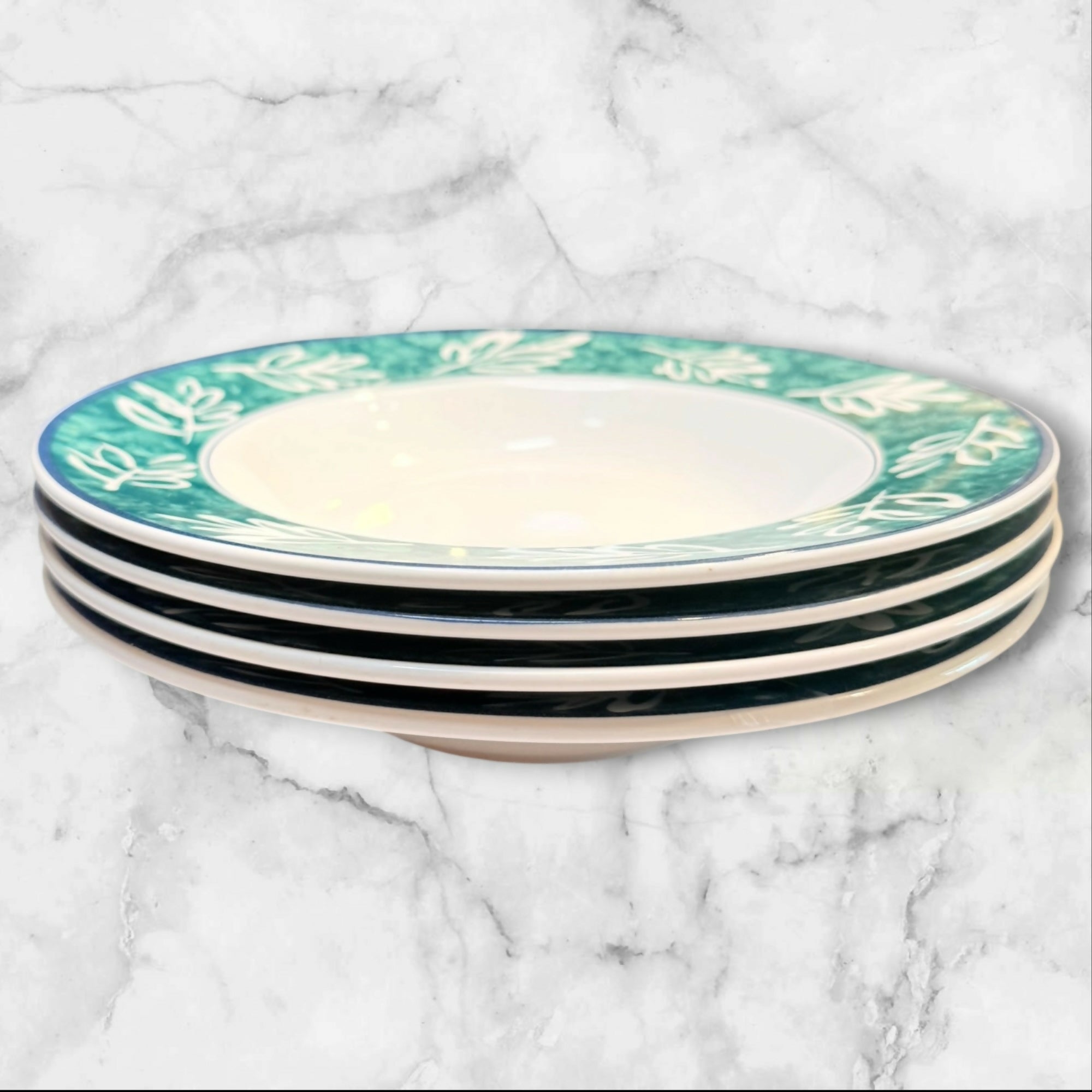 Mikasa Leaf Song Rim Soup Bowls | Set of 4 | Gently Used