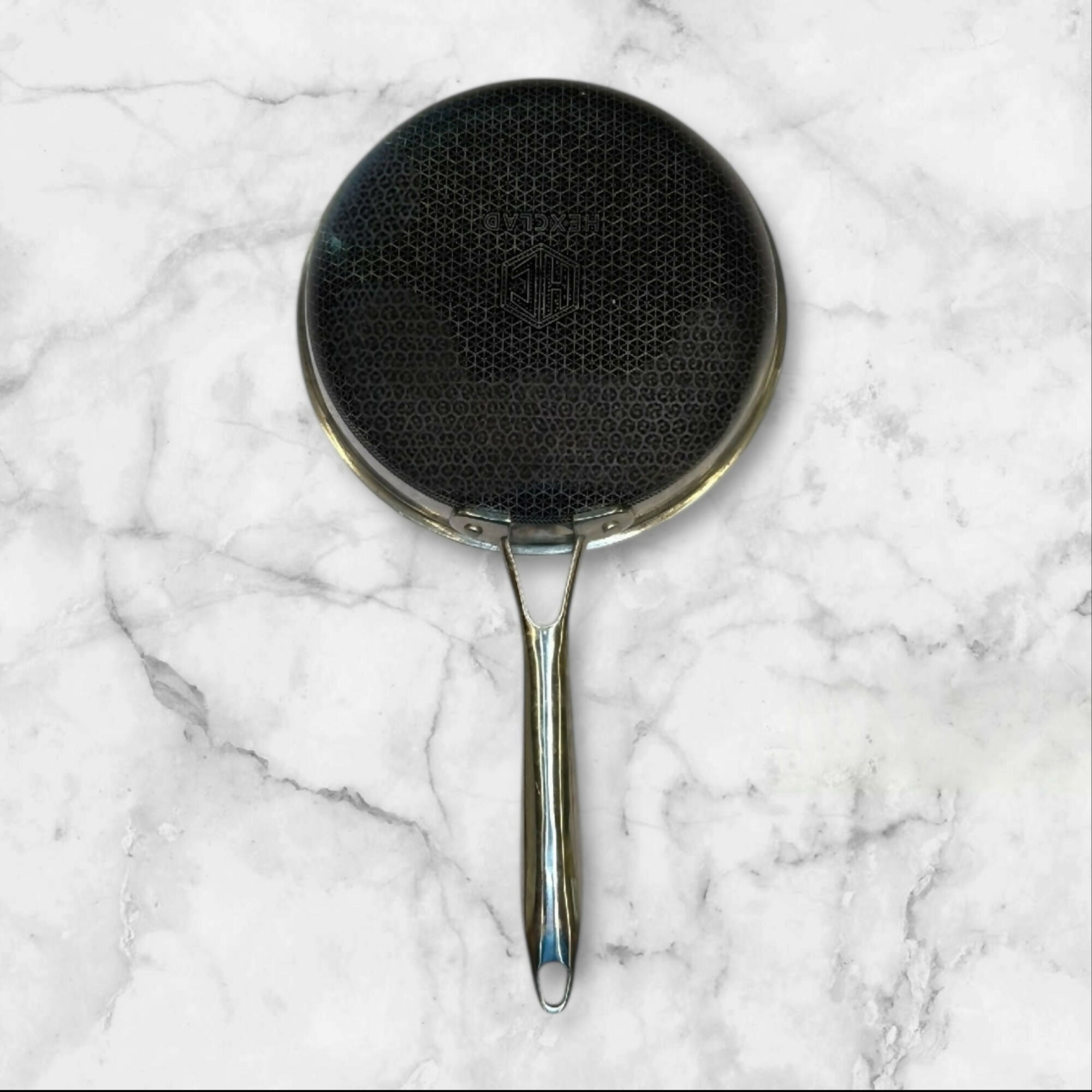 HexClad Hybrid Nonstick Fry Pan 8.5 Inch Stainless Steel | Pre-Owned | Good Condition