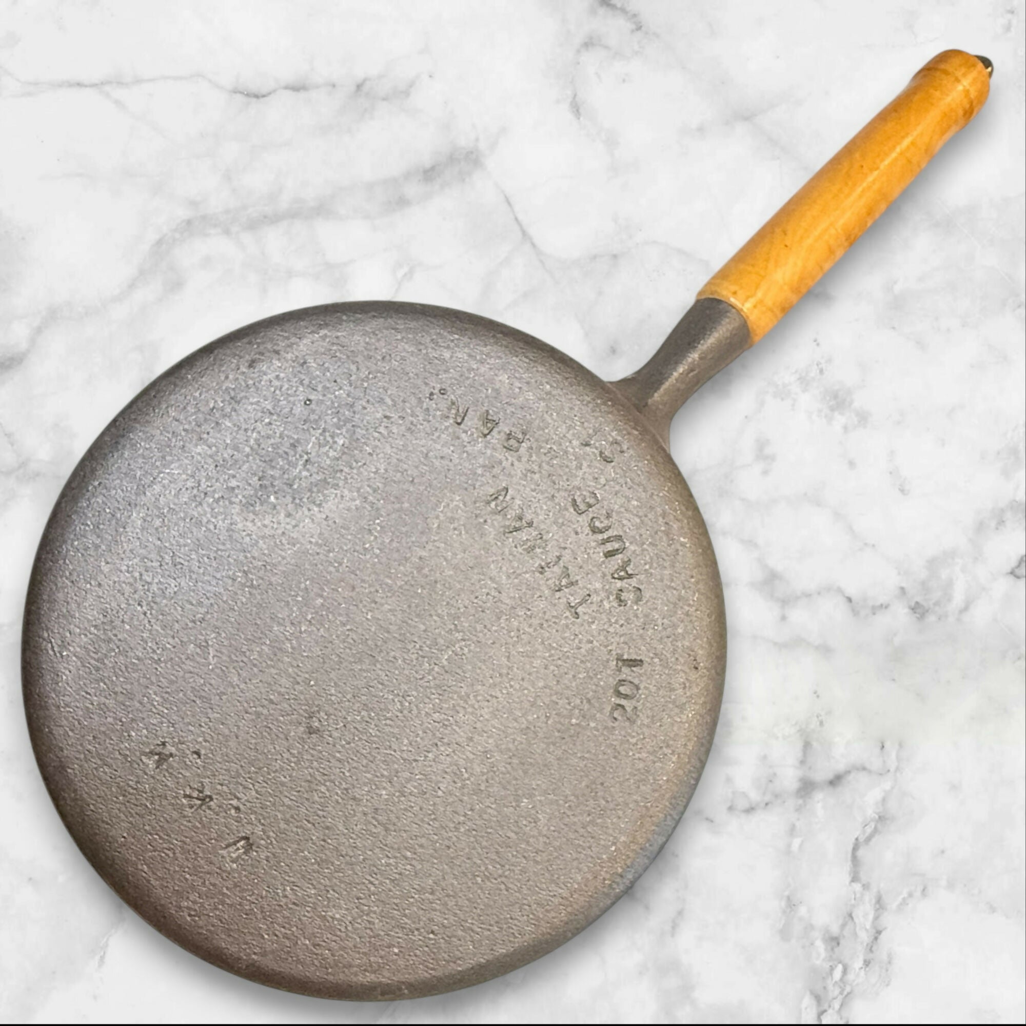 W.K.M. Cast Iron 2 Qt Sauce Pot with Wood Handle | Vintage | Excellent Condition