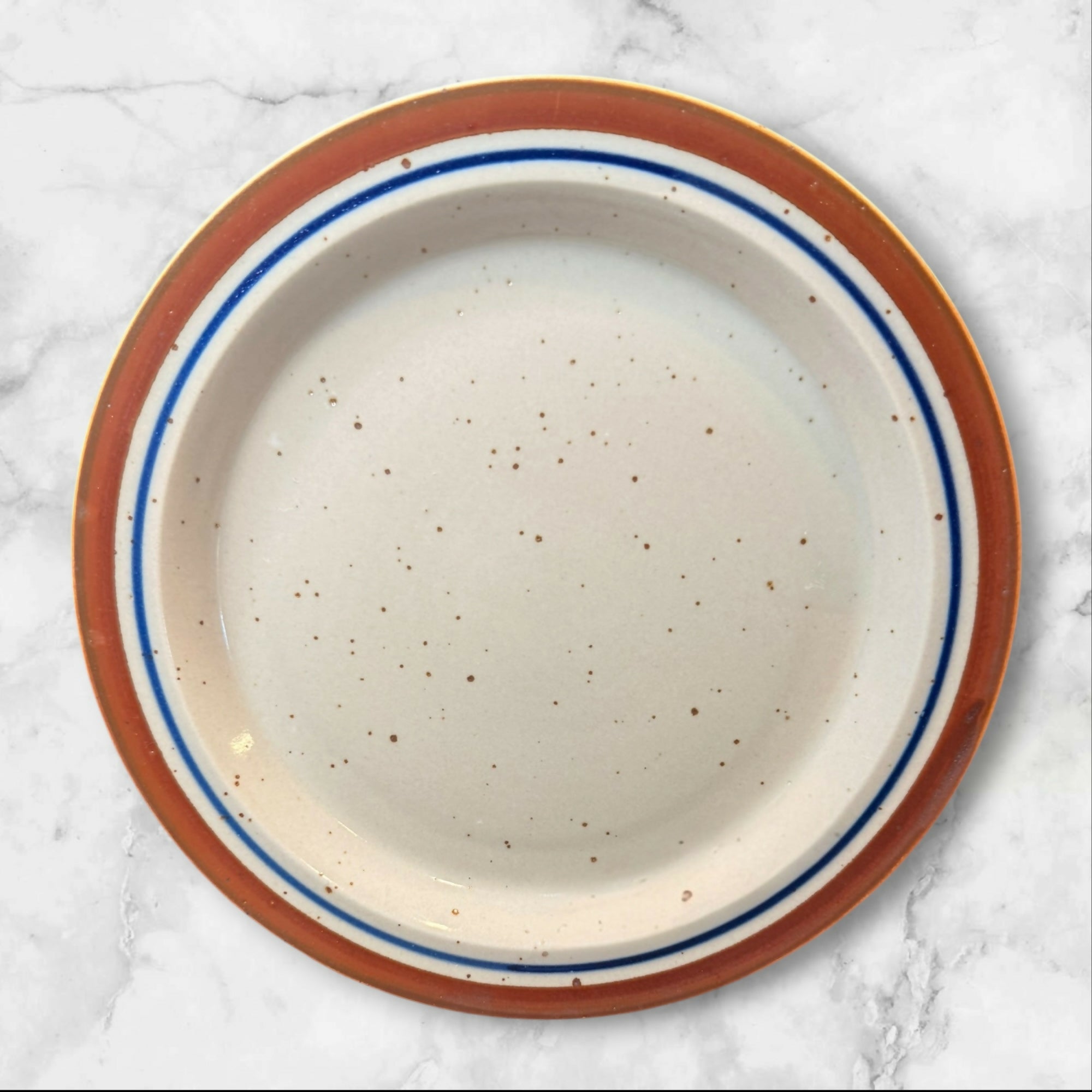 Vintage Speckled Stoneware Salad Plates | Set of 4 | Excellent Condition