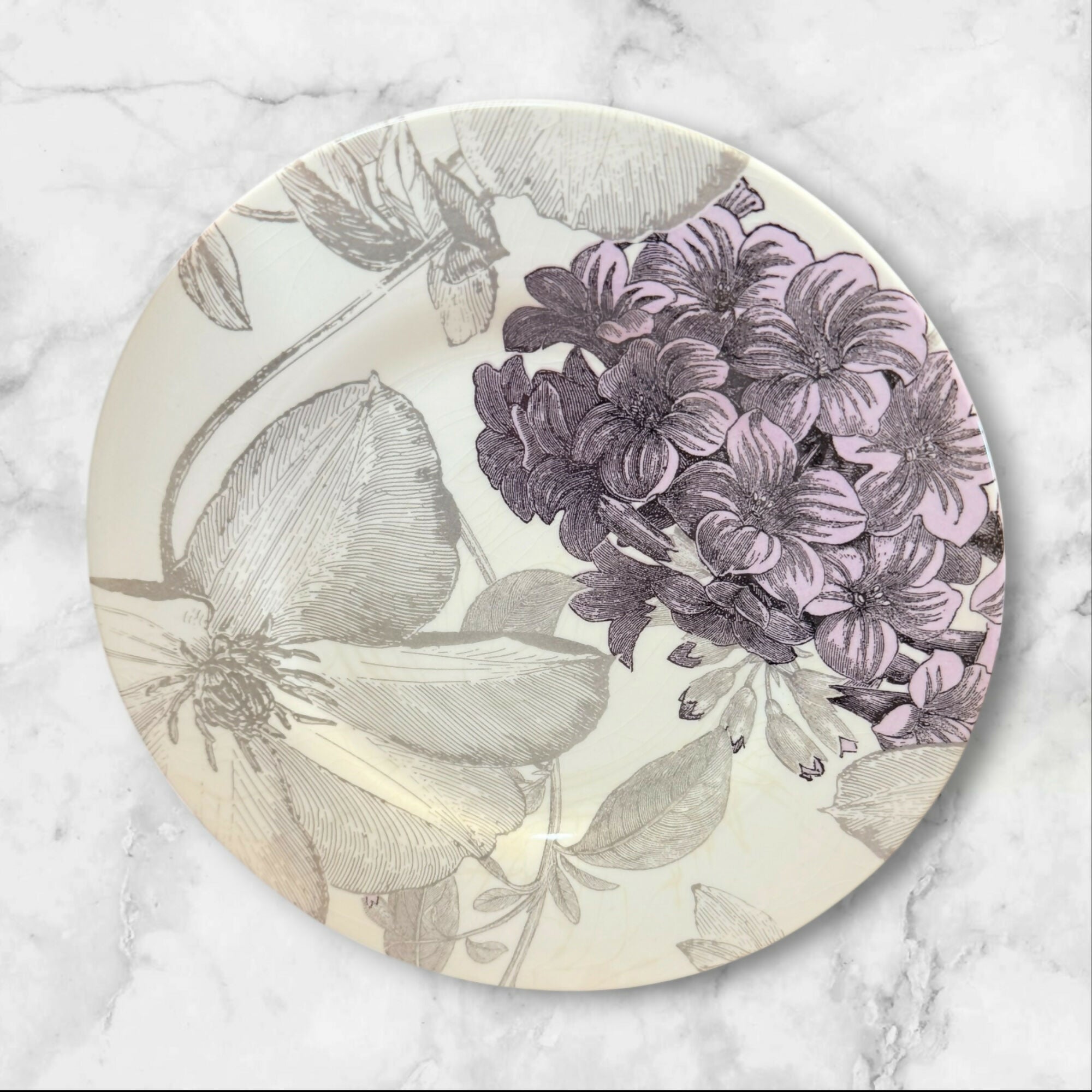 Andrew Tanner Royal Stafford Clematis Salad Plates | Set of 4 | Vintage England