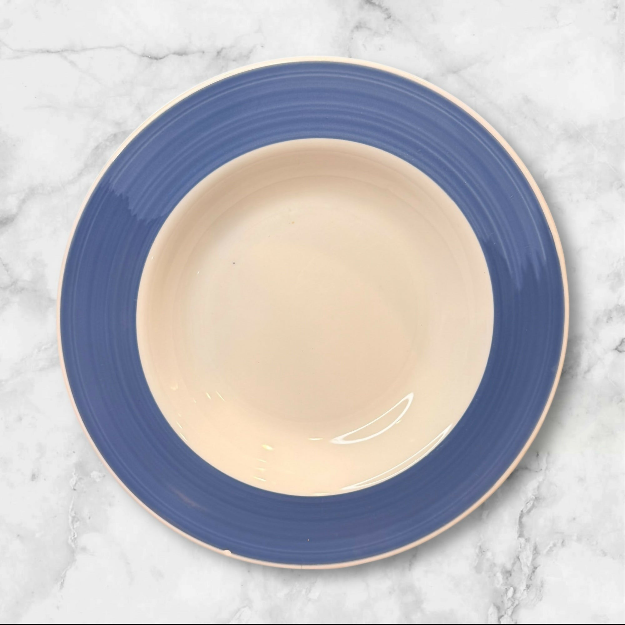 La Primula Italy Blue Rim Soup Bowls | Set of 4 | Excellent Condition