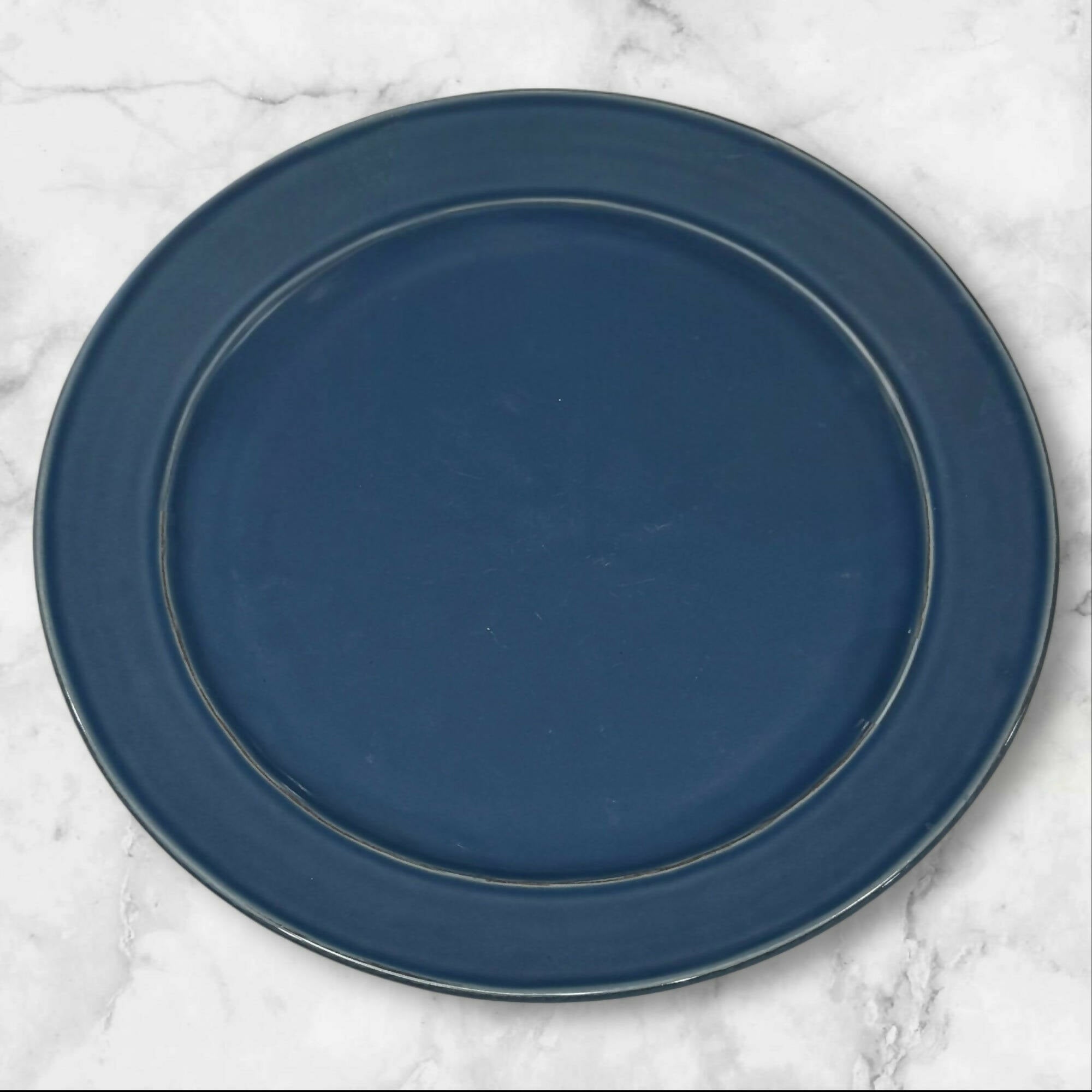 Pottery Barn Cambria Ocean Blue Dinner Plates | Set of 4 | Great Condition