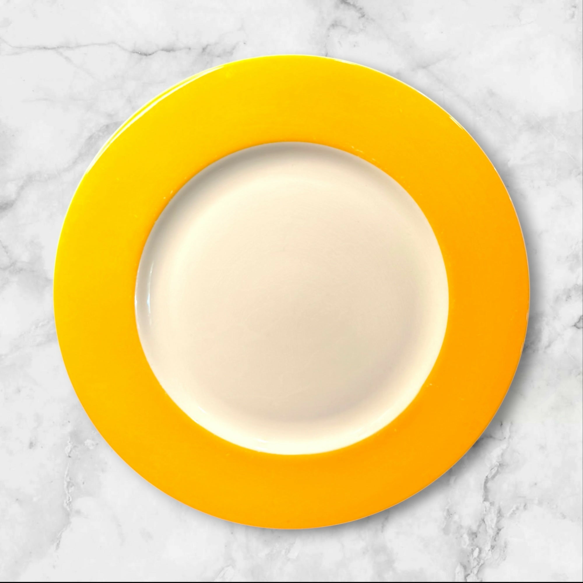 Crate & Barrel Hamptons Yellow Dinner Plates Set of 4 Gently Used