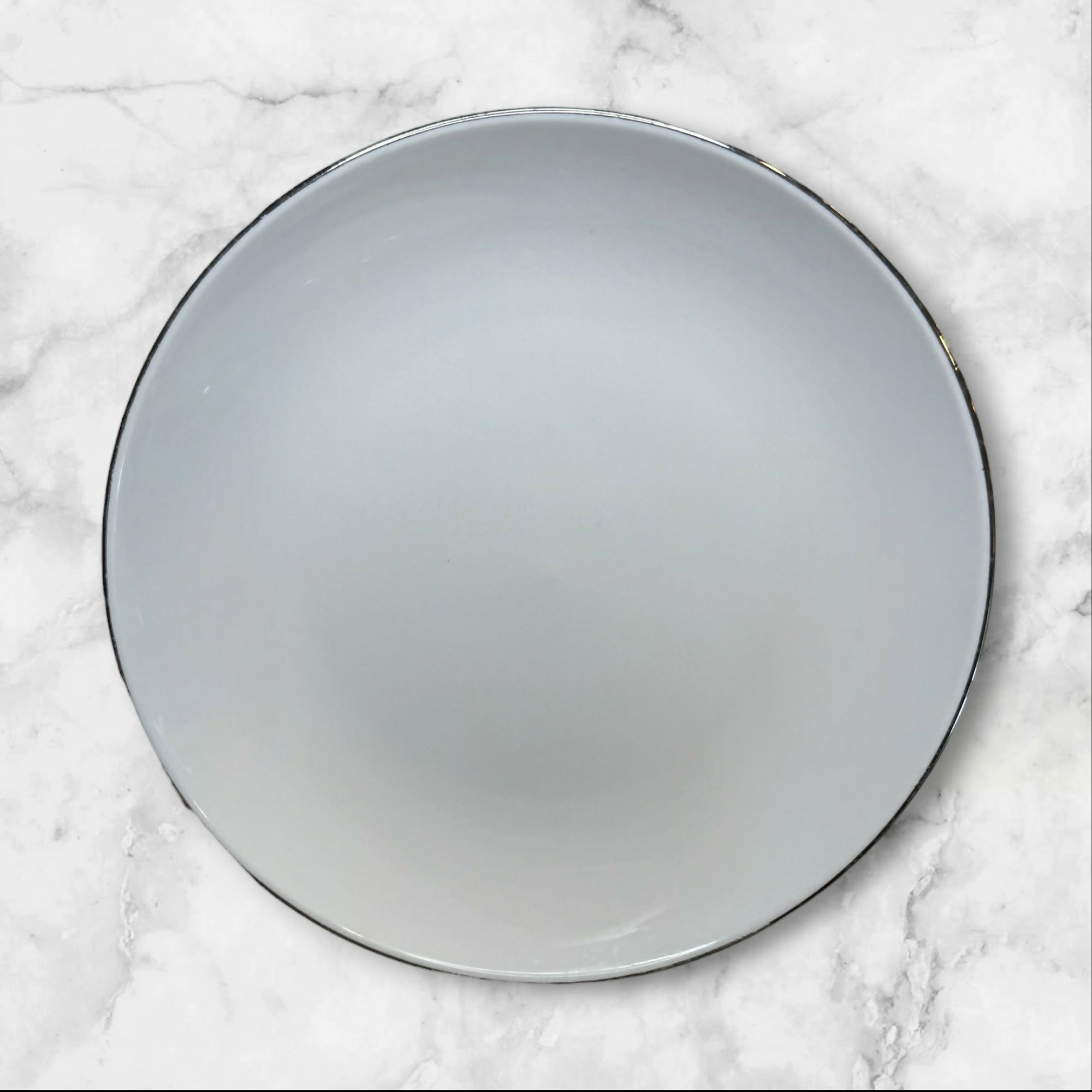 Pier 1 Platinum Rim Porcelain Bowls Set of 5 | Elegant Gently Used
