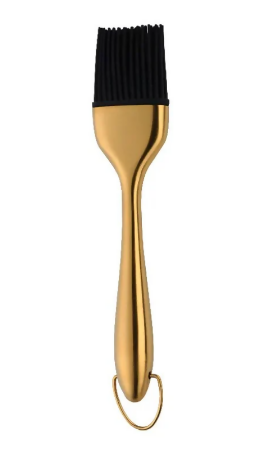 Anygleam BBQ & Baking Brush – Gold Bristles, Stainless Steel Handle