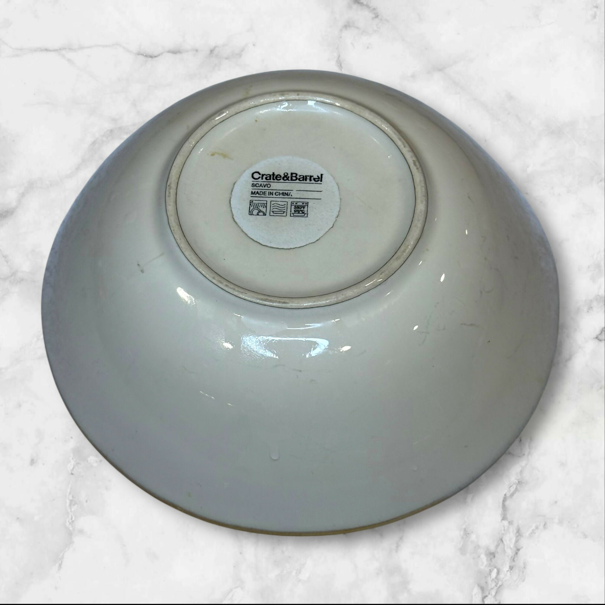 Crate & Barrel Scavo Stoneware Bowls | Set of 4 | Good Condition | 7.75”