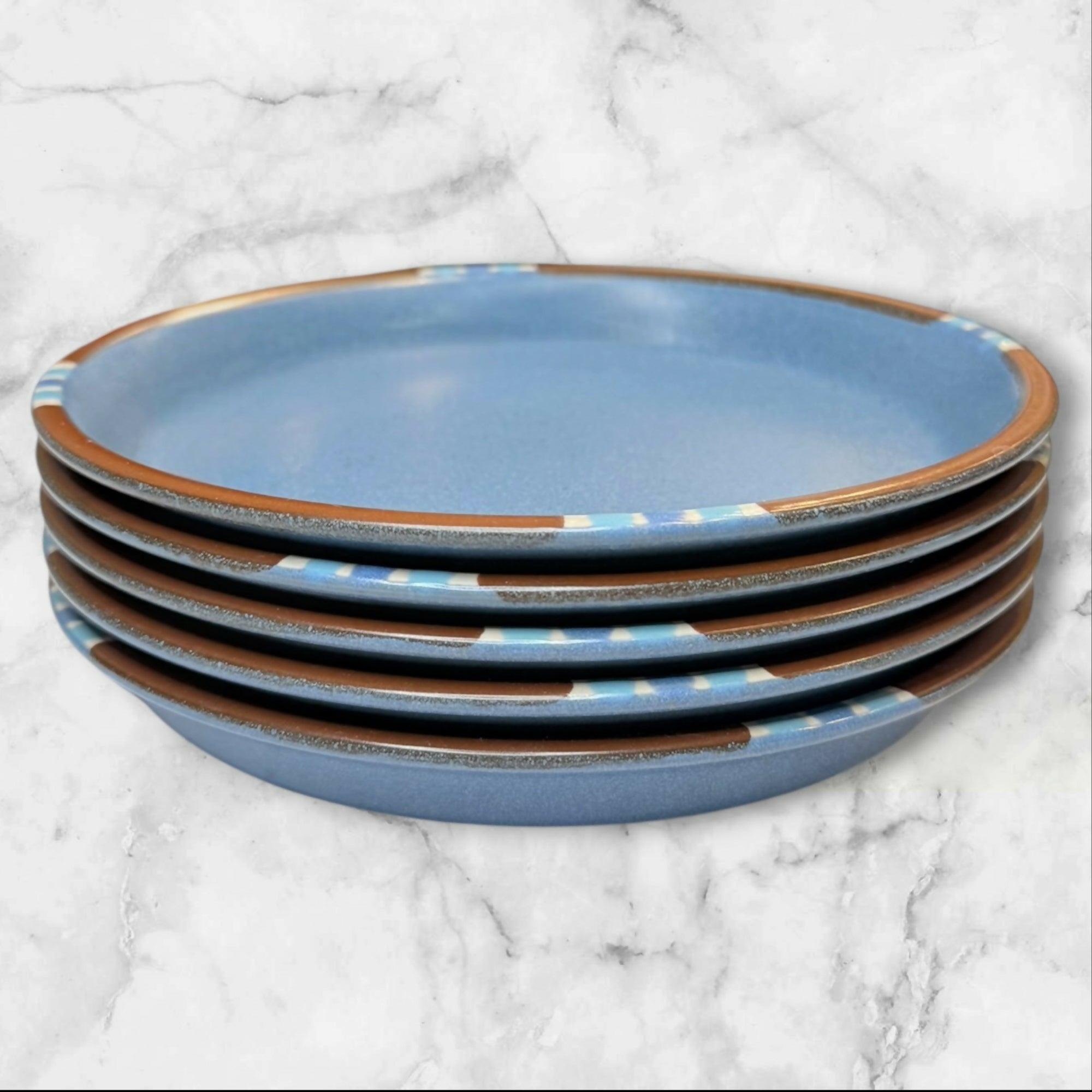 Dansk Mesa Sky Blue Salad Plates | Set of 5 | Excellent Condition
