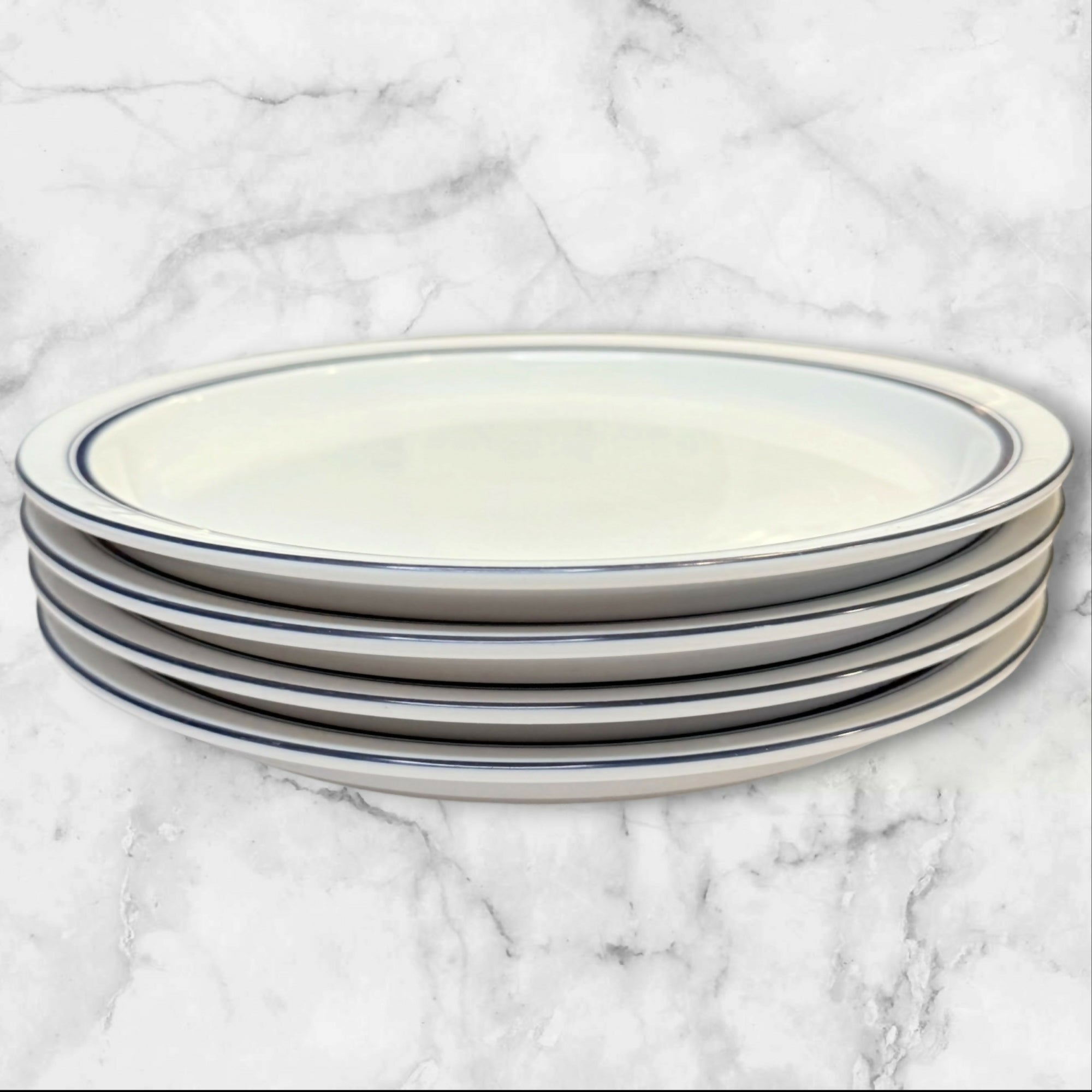 Dansk Bistro Blue Dinner Plates | Set of 4 | Gently Used Condition