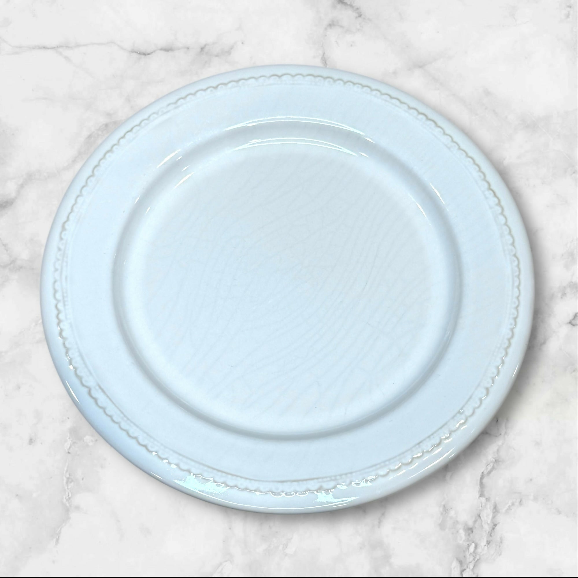 Pottery Barn Napoli White Dinner Plates | Set of 3 | Good Condition