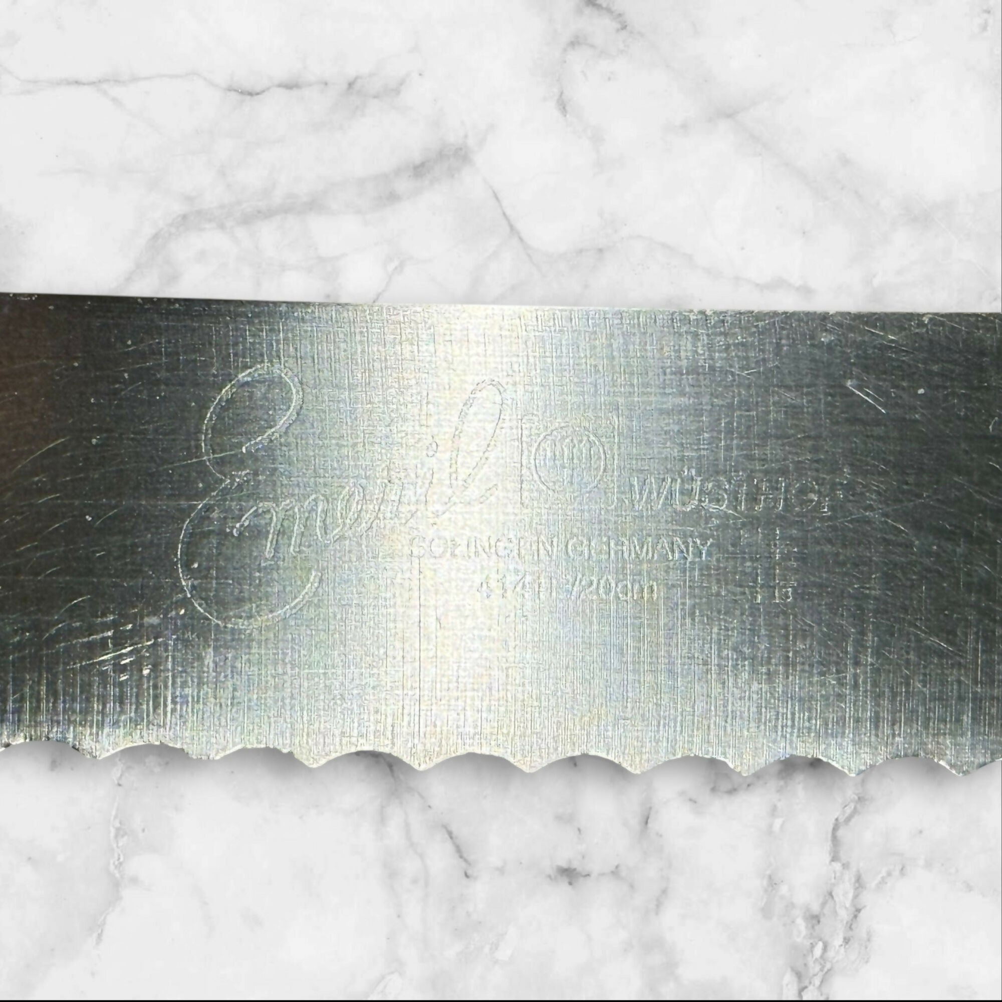 Emeril Wüsthof Bread Knife | 8” Serrated Blade | 4144F | Germany | Good Condition