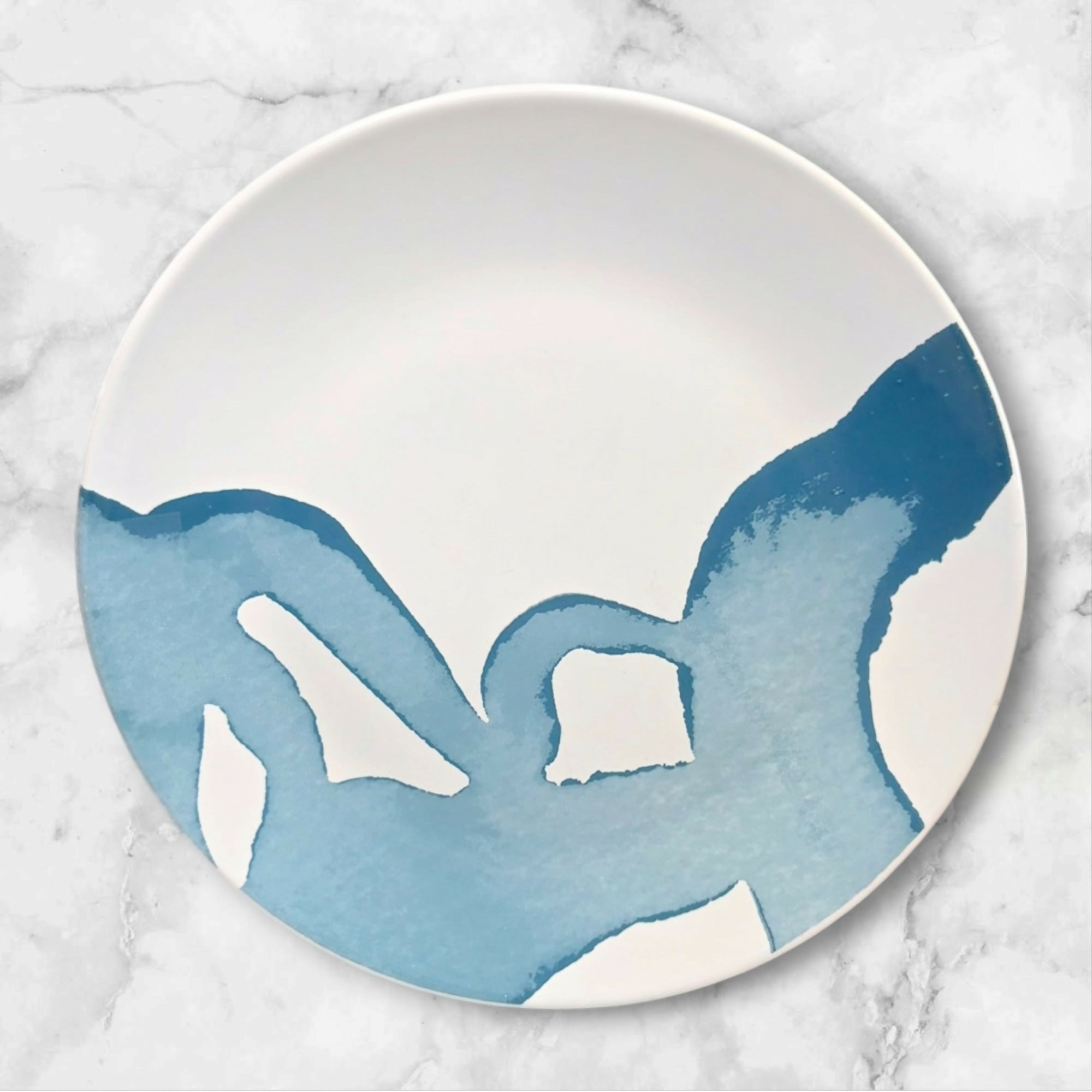 IKEA Behaga Turquoise Salad Plates Set of 4 Good Condition