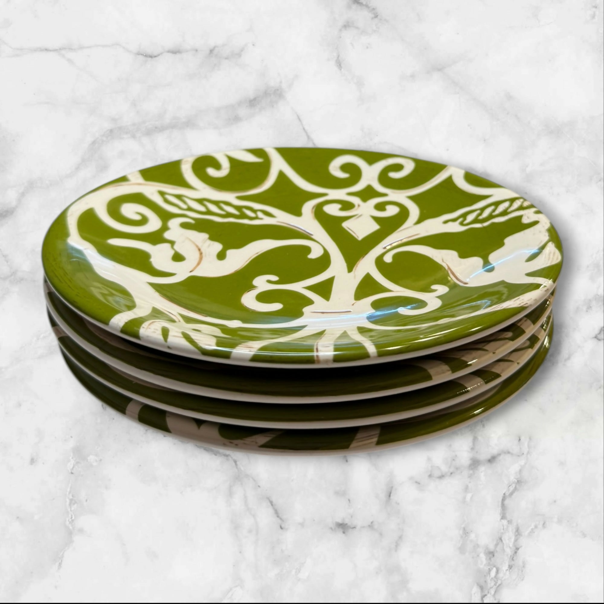 Pier 1 Graphic Garden Salad Plates Set of 4 | Excellent Condition