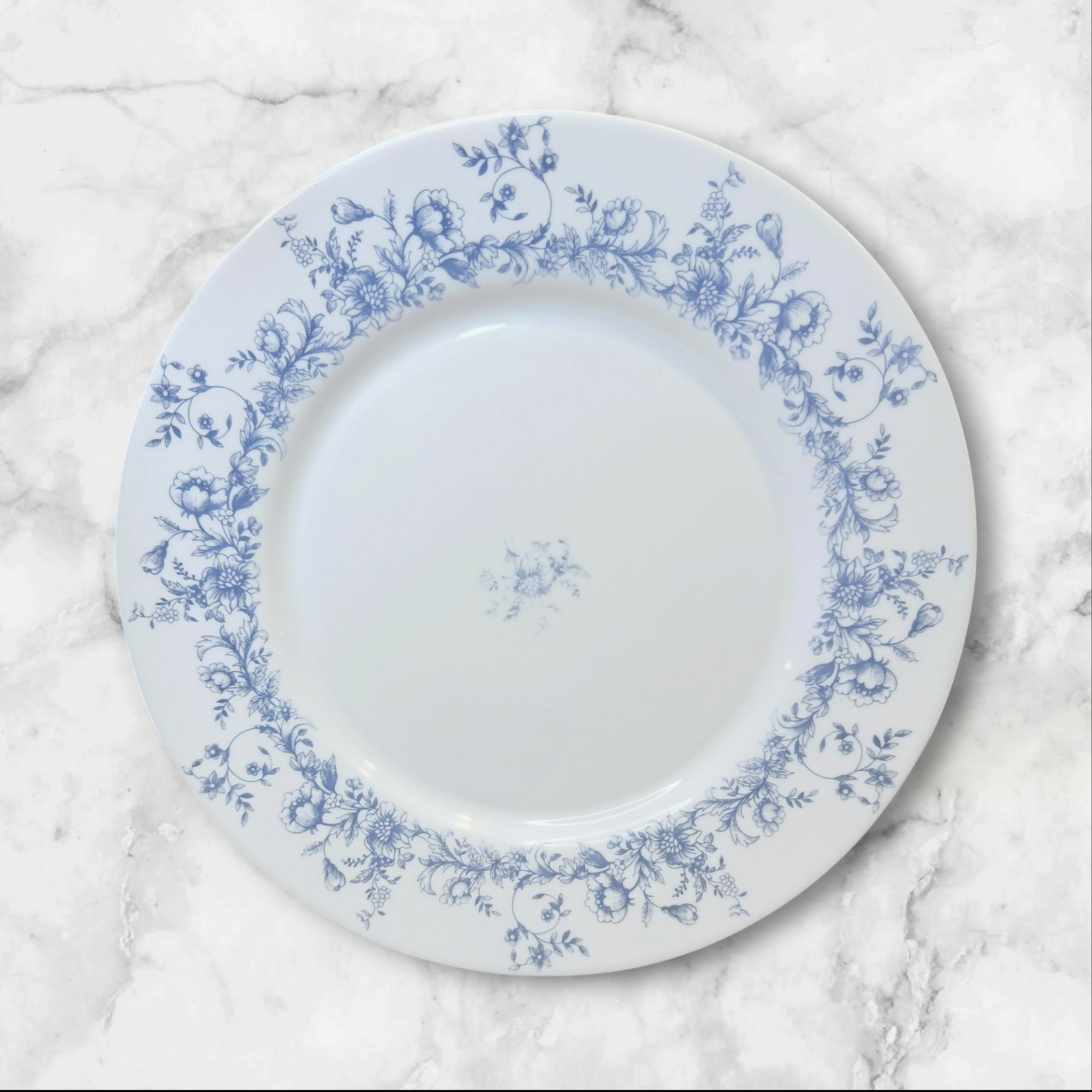 Arcopal Glenwood Dinner Plates Set of 4 Blue Floral Vintage Good Condition