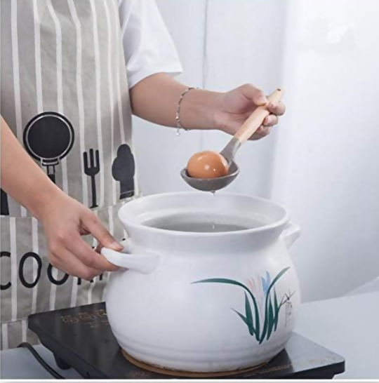 Anygleam Kitchen Utensils 5 Set Khaki Natural Beech Wooden Handle Cookware Tool with Storage Heat Resistant Non Stick Accessories