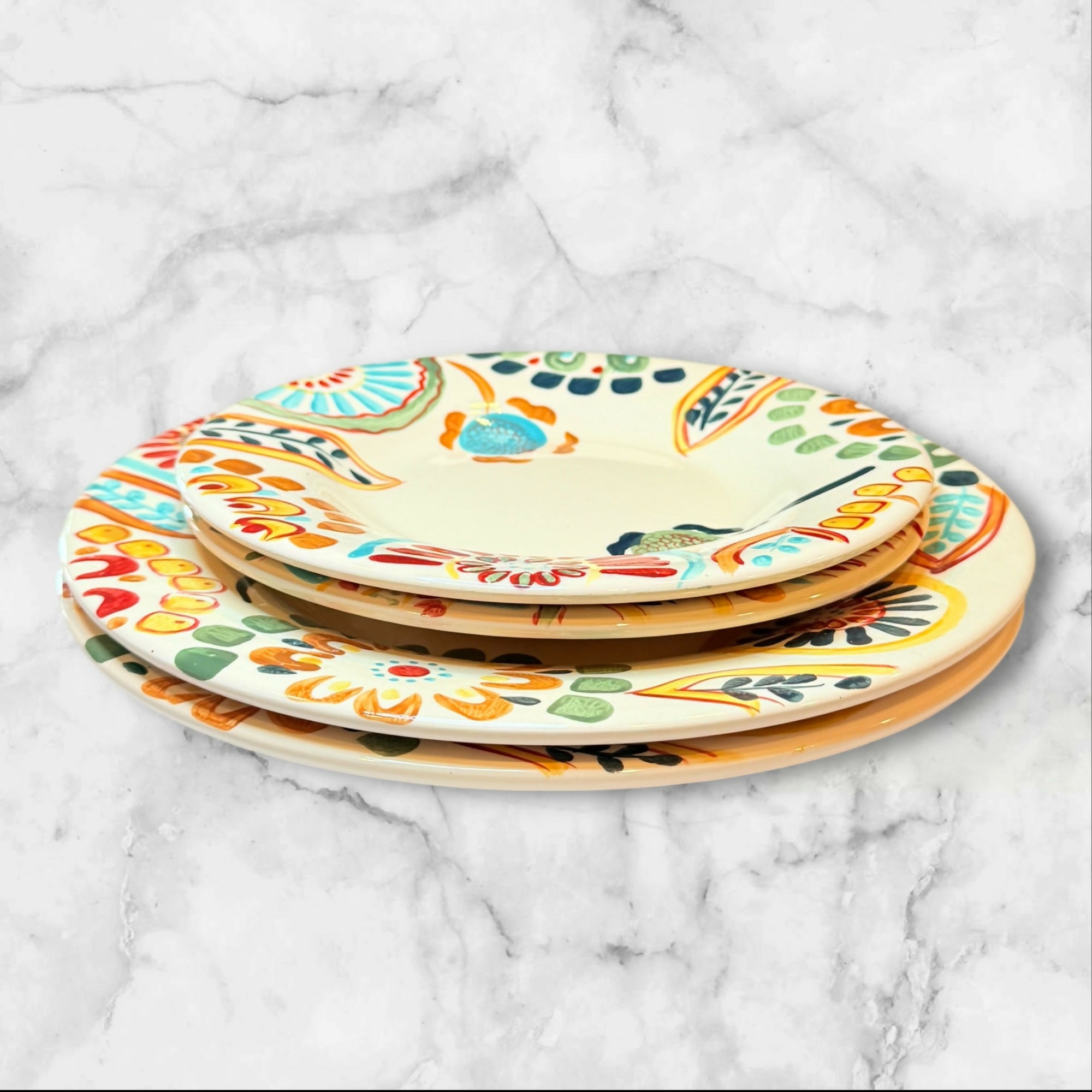 Home Zinnia Dinner & Salad Plates Set of 4 | Discontinued | EUC