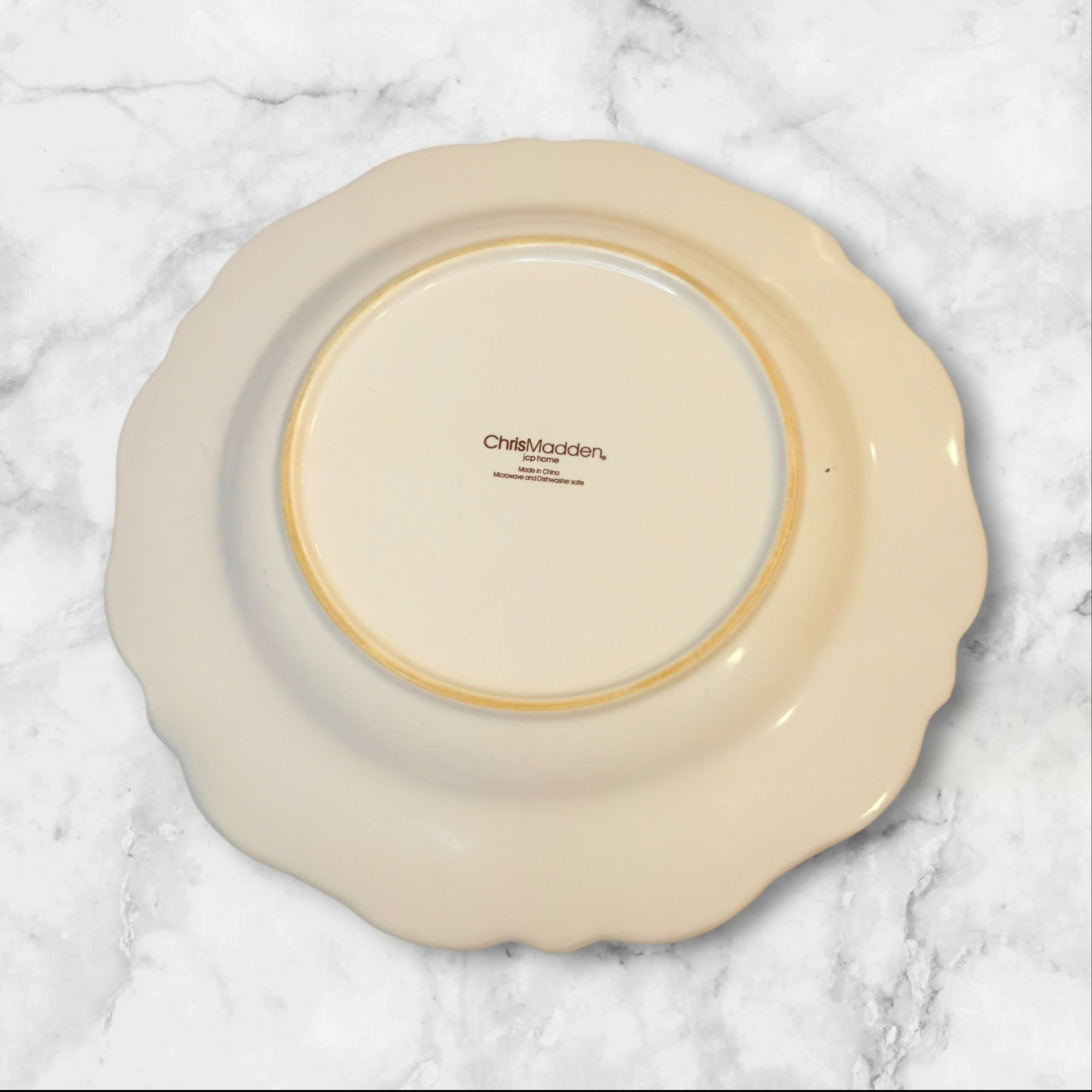 JC Penney Adalina Ivory Dinner Plates Set of 3 | Gently Used