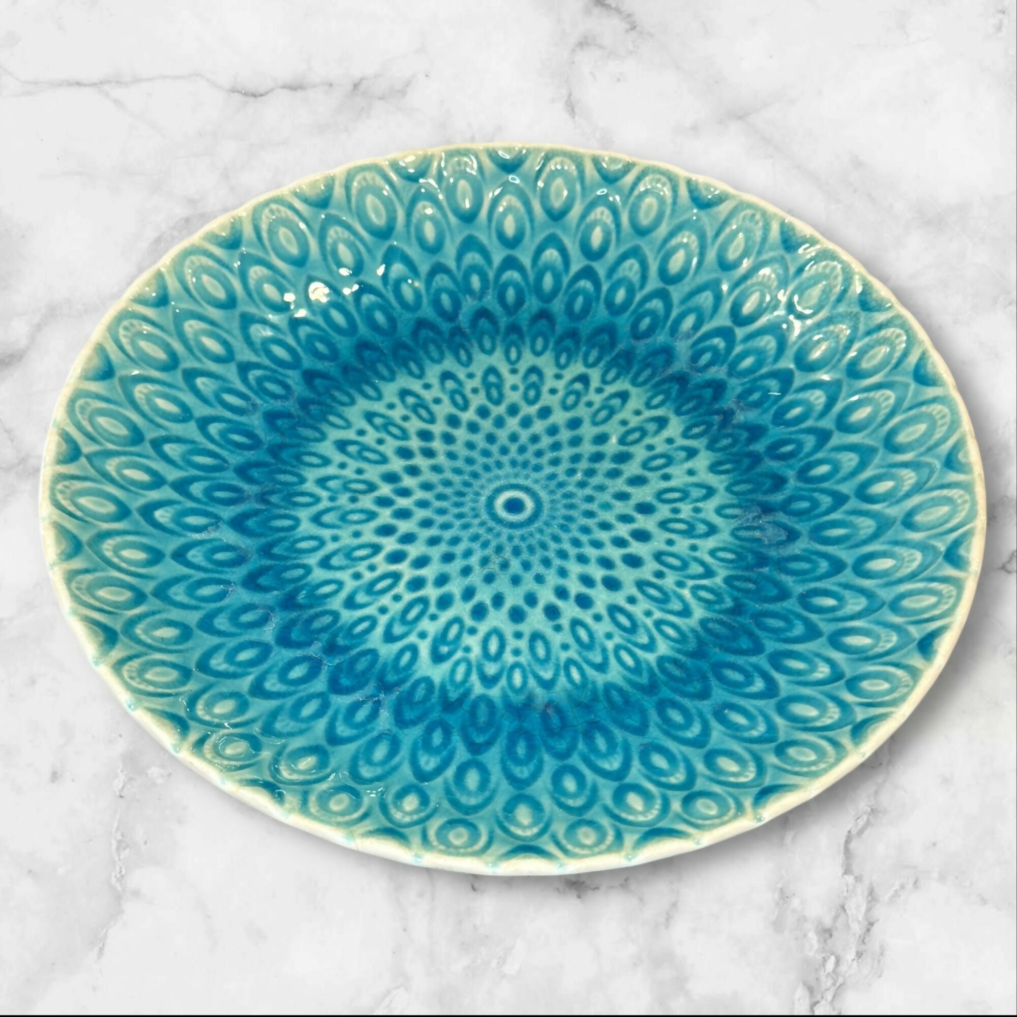 Roscher & Co Peacock Dinner Plates | Set of 2 | Good Condition