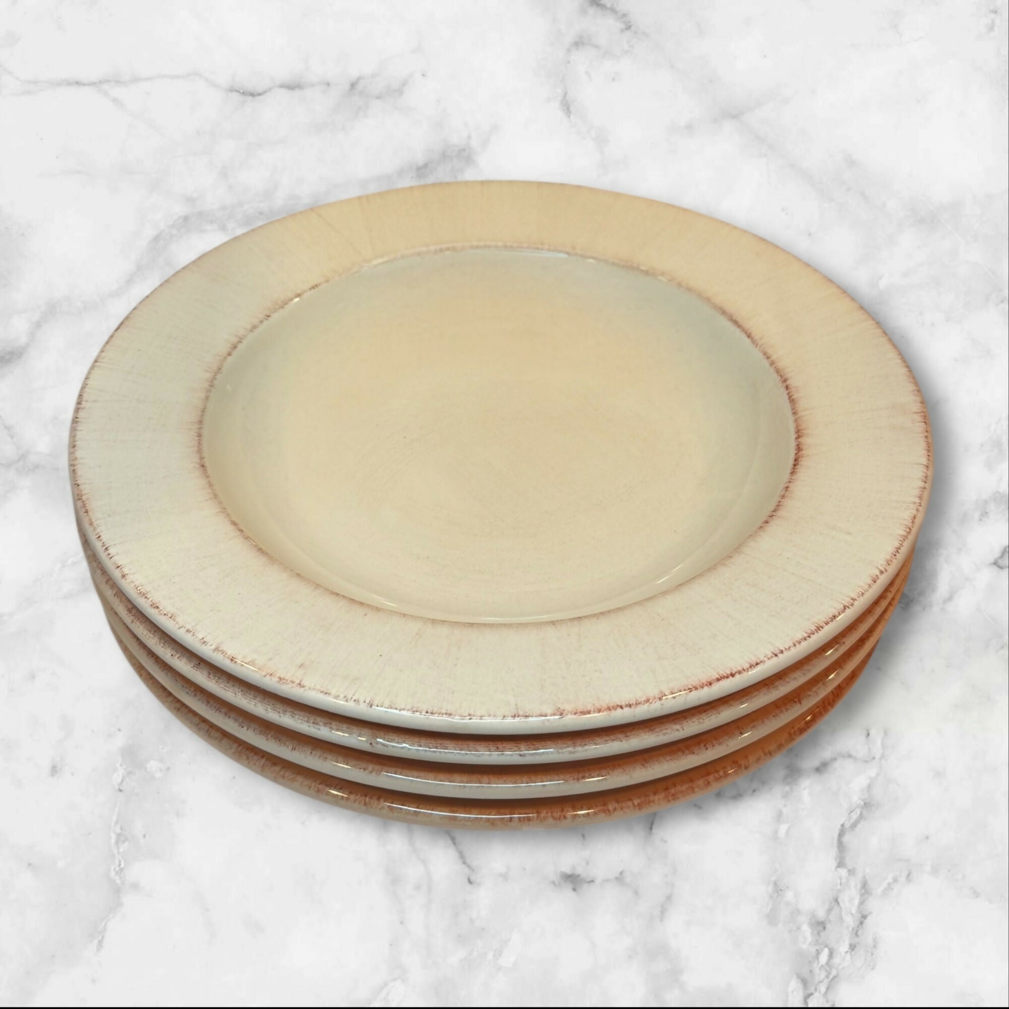 Pier 1 Toscana Ivory Soup Pasta Bowls | Set of 4 | Excellent Condition | Italy