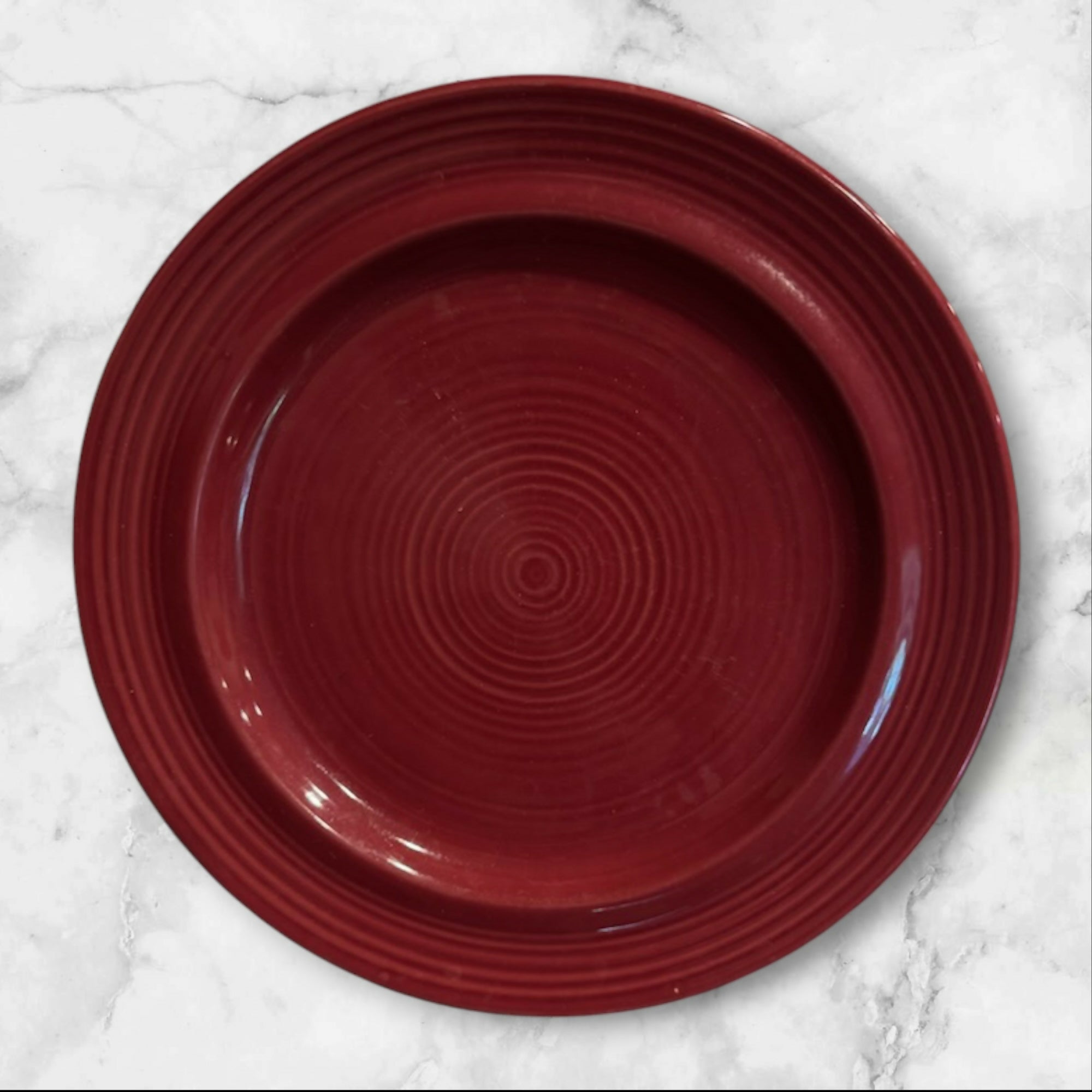 Pier 1 Festival Blue & Red Dinner Plates | Set of 4 | Good Used Condition