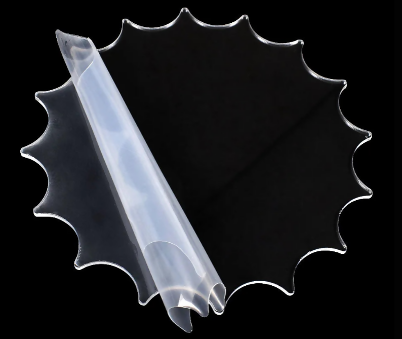 Anygleam Acrylic Cake Disc 2PC Clear Starbust Polygon Plexiglass Board Baking Pastry Tools
