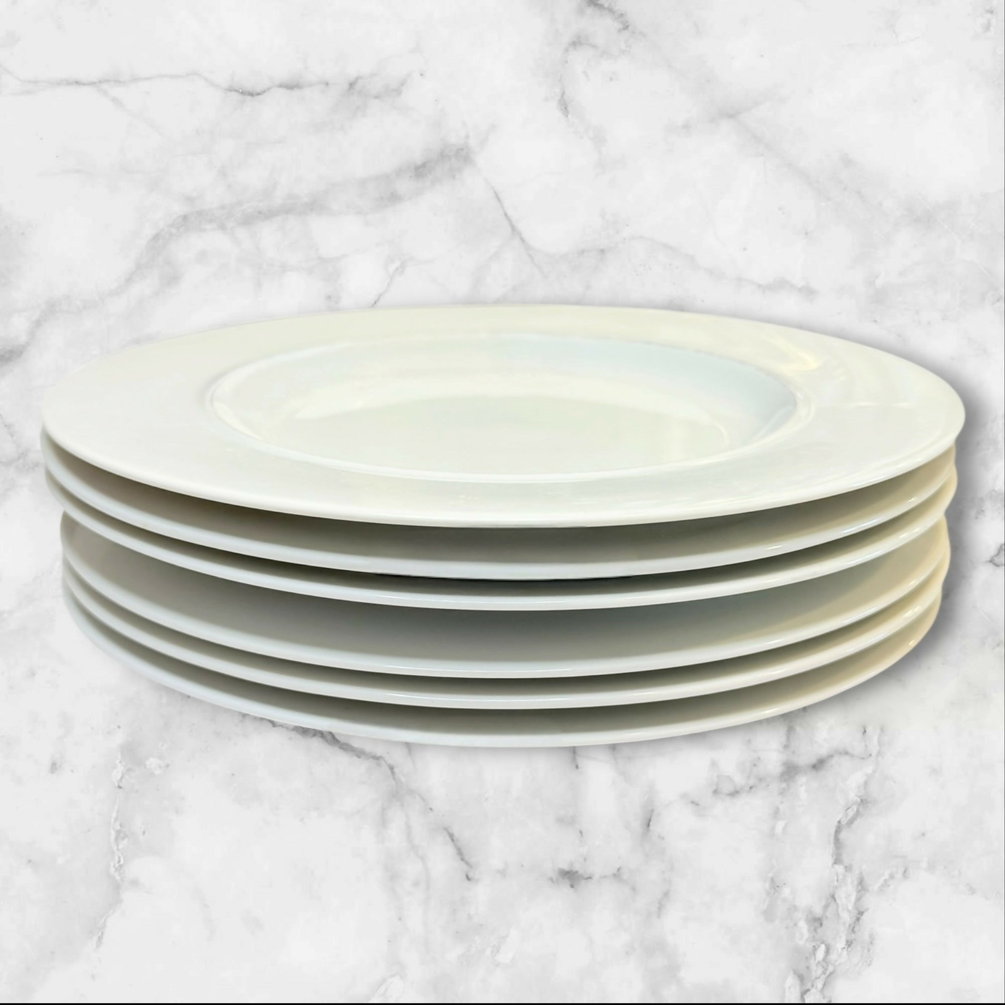 Crate & Barrel Epoch Blue Line Salad Plates | Set of 6 | Fair Condition