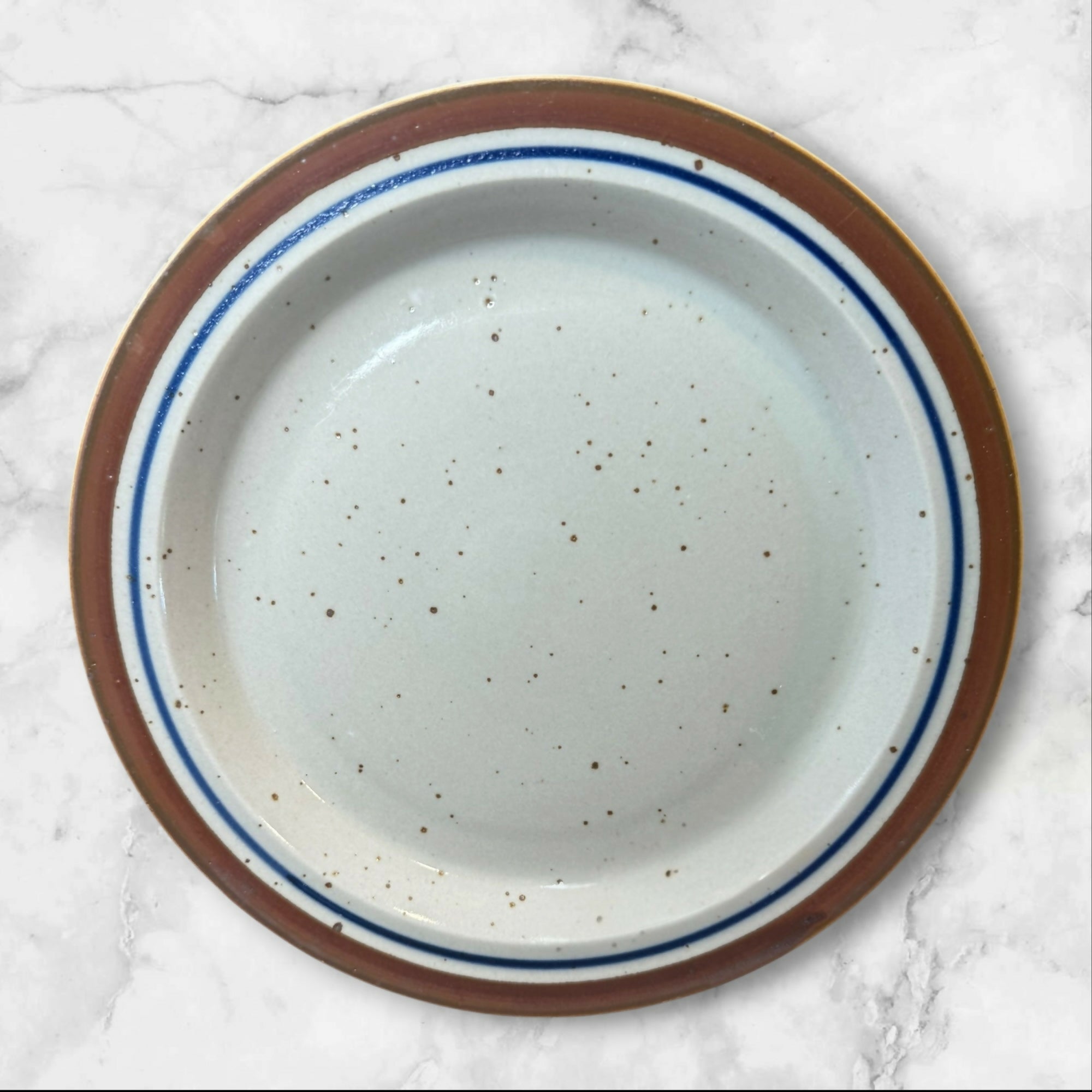 Vintage Speckled Stoneware Salad Plates | Set of 4 | Excellent Condition