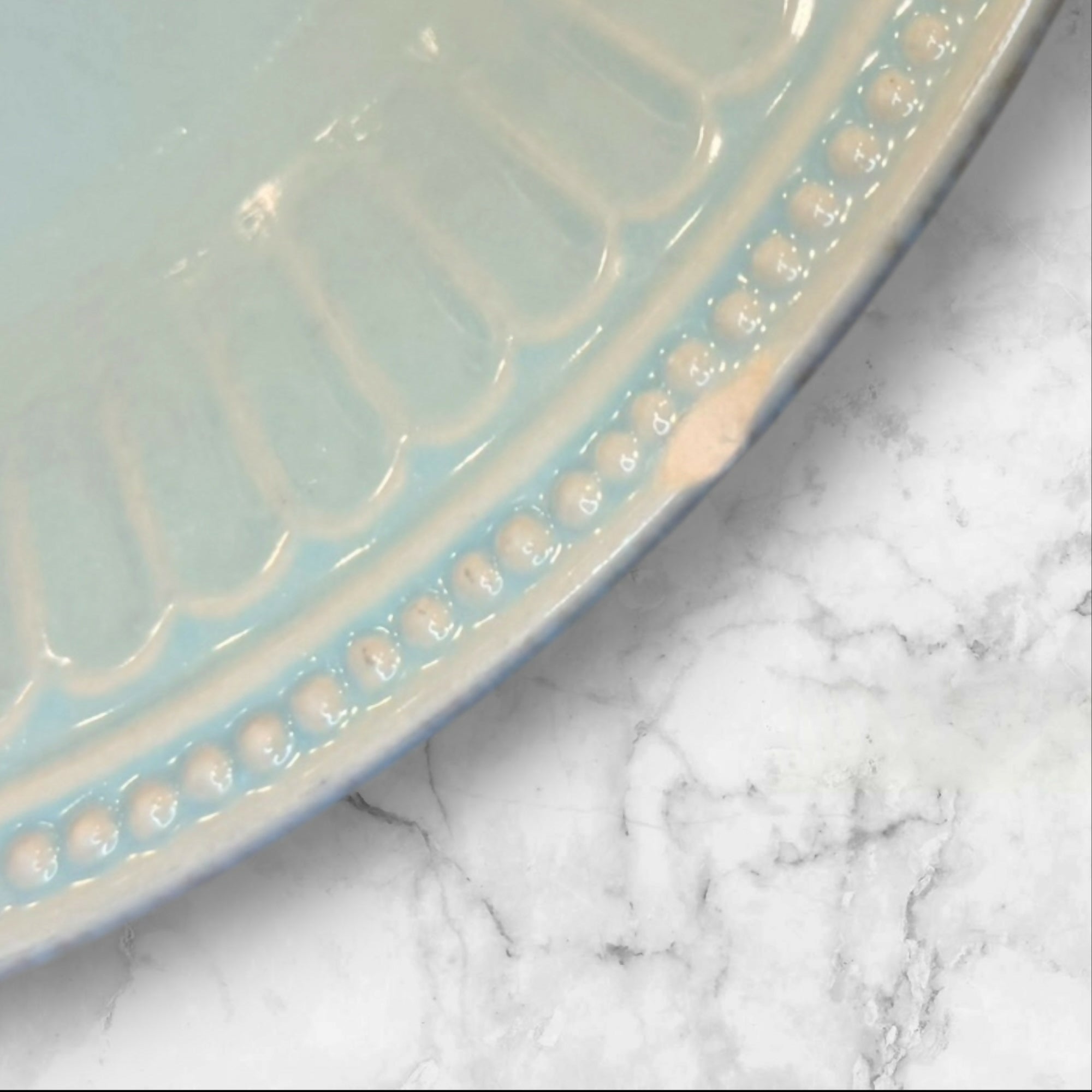 Lenox French Perle Groove Ice Blue Dinner Plates Set of 4 | Good Condition