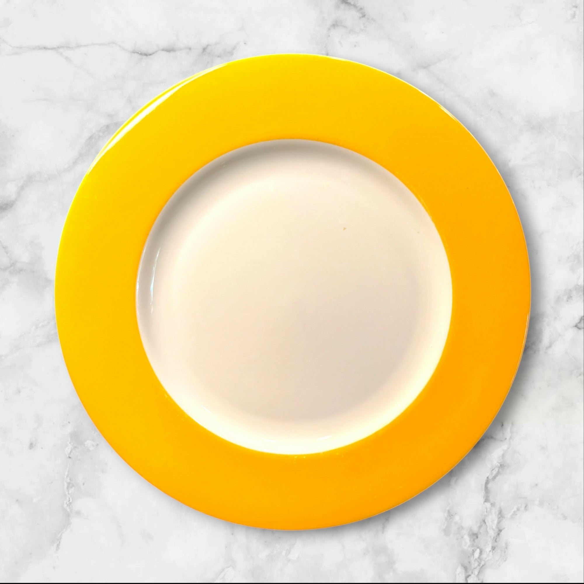 Crate & Barrel Hamptons Yellow Dinner Plates Set of 4 Gently Used