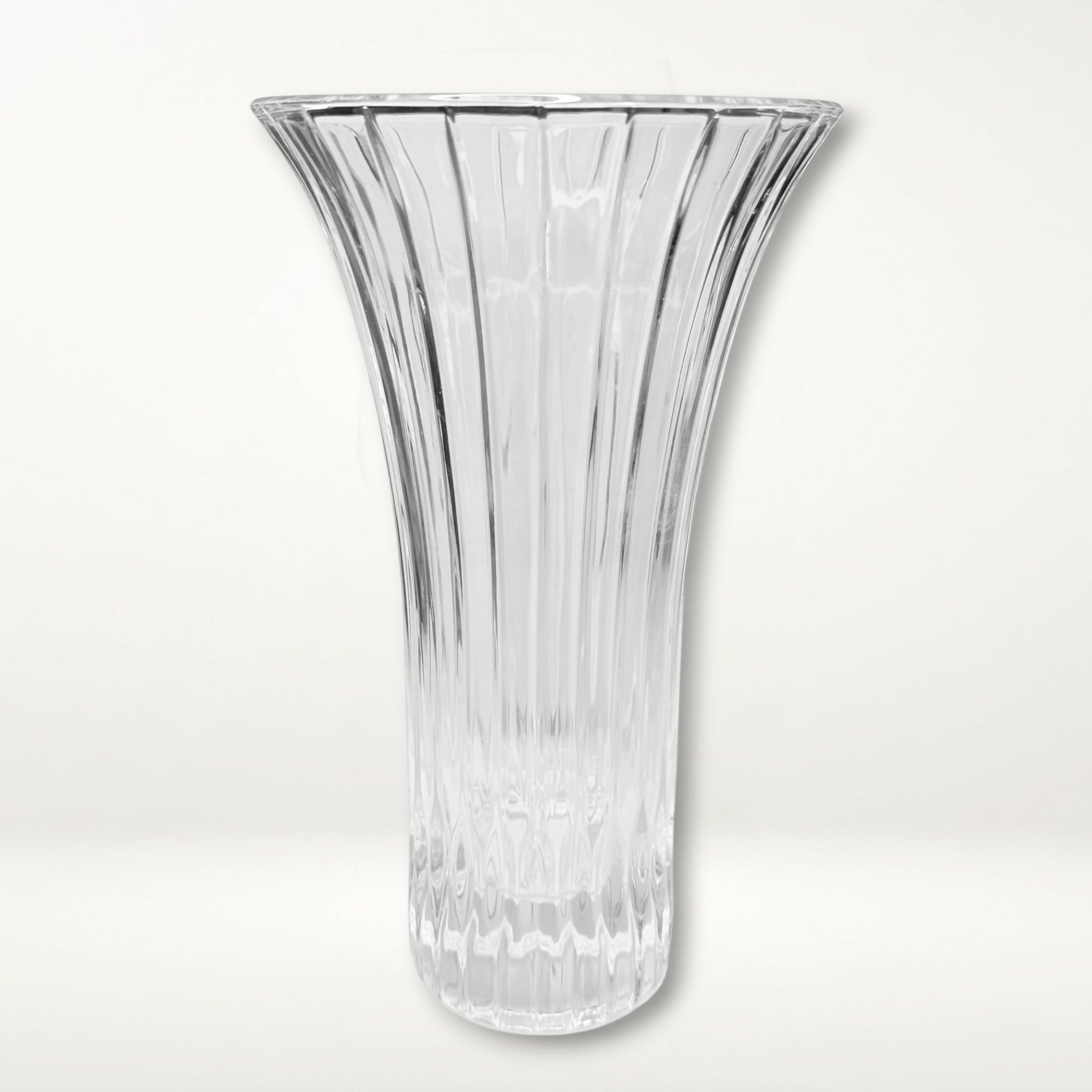 Mikasa Park Lane Crystal Flower Vase 10 Inch Clear Excellent Condition