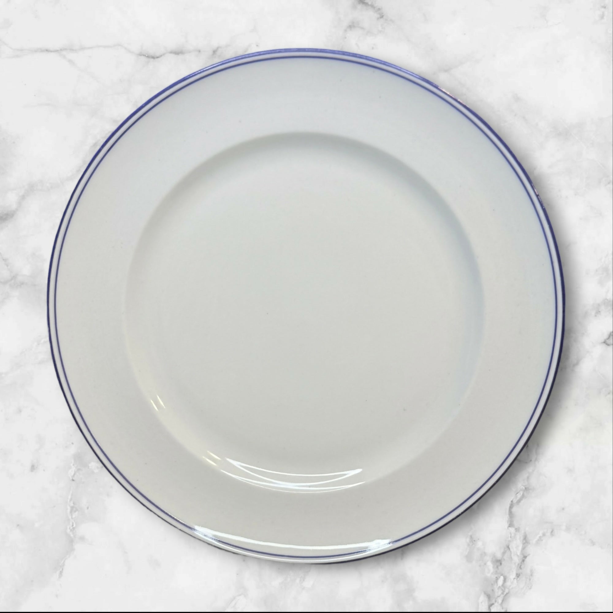 Alfoldi Porcelain Hungary Blue Rim Salad Plates | Set of 4 | Excellent