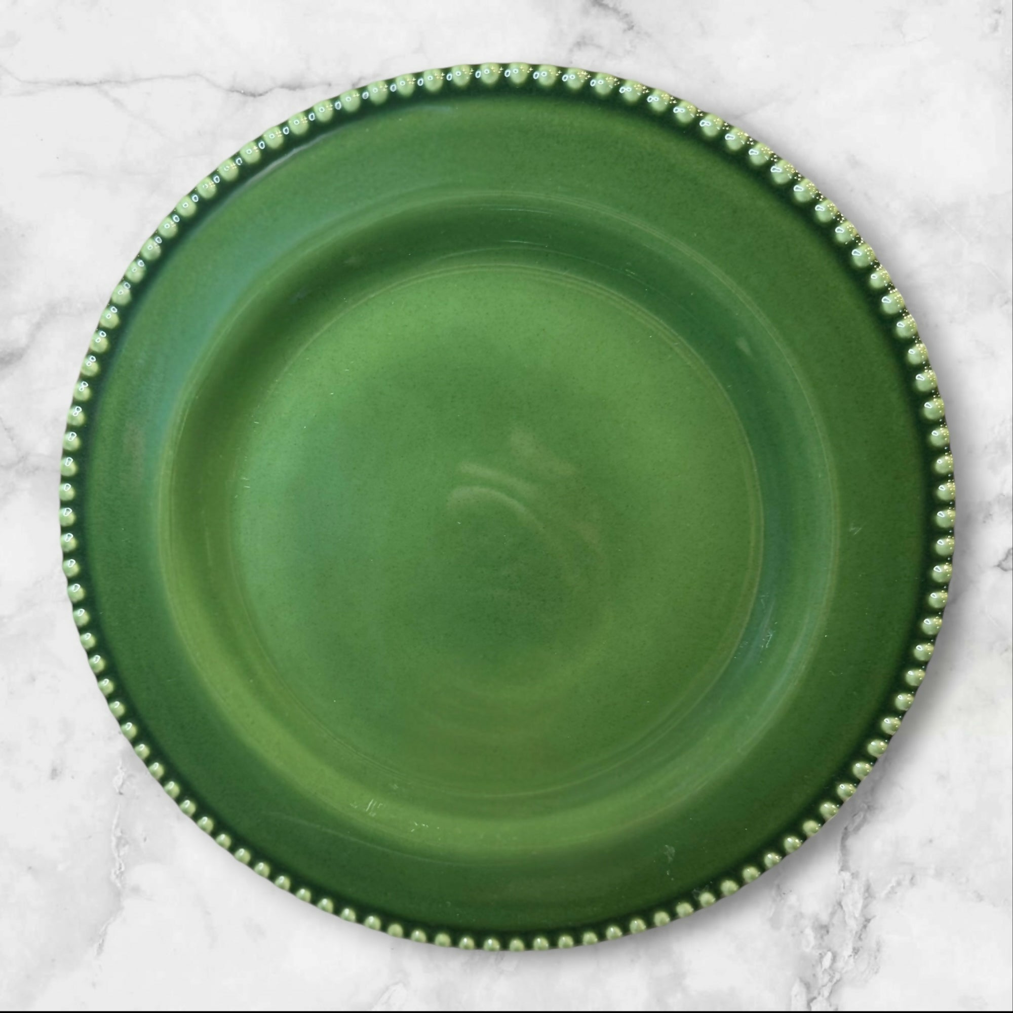 Matceramica Perola Green Dinner Plates Set of 3 Great Condition