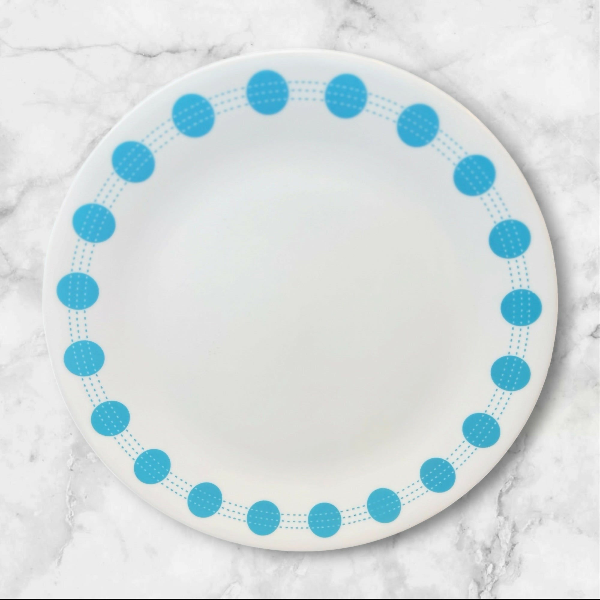 Corelle South Beach Dinner Plates Set of 4 | Aqua Dot | Great Condition