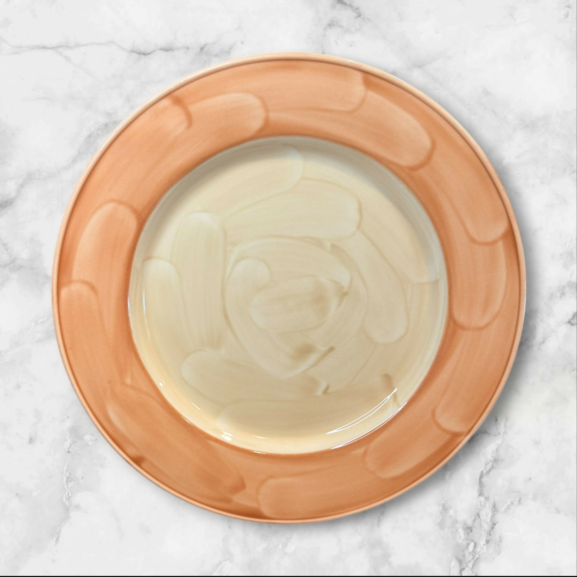 Steelite International Peach Cream Rim Soup Pasta Bowls Set of 4 | Excellent Condition
