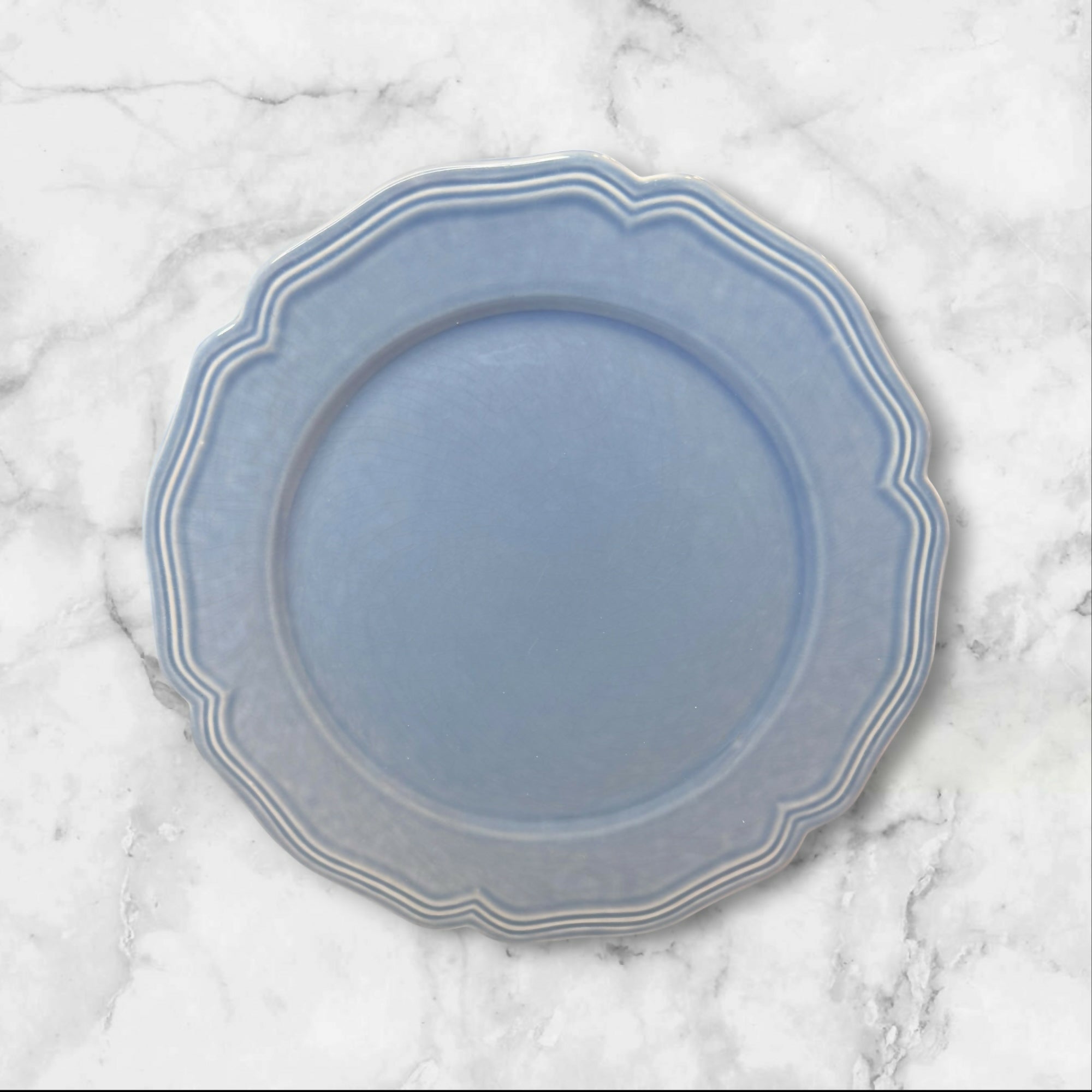 Williams Sonoma Baroque Light Blue Dinner Plates | Set of 4 | Good Condition