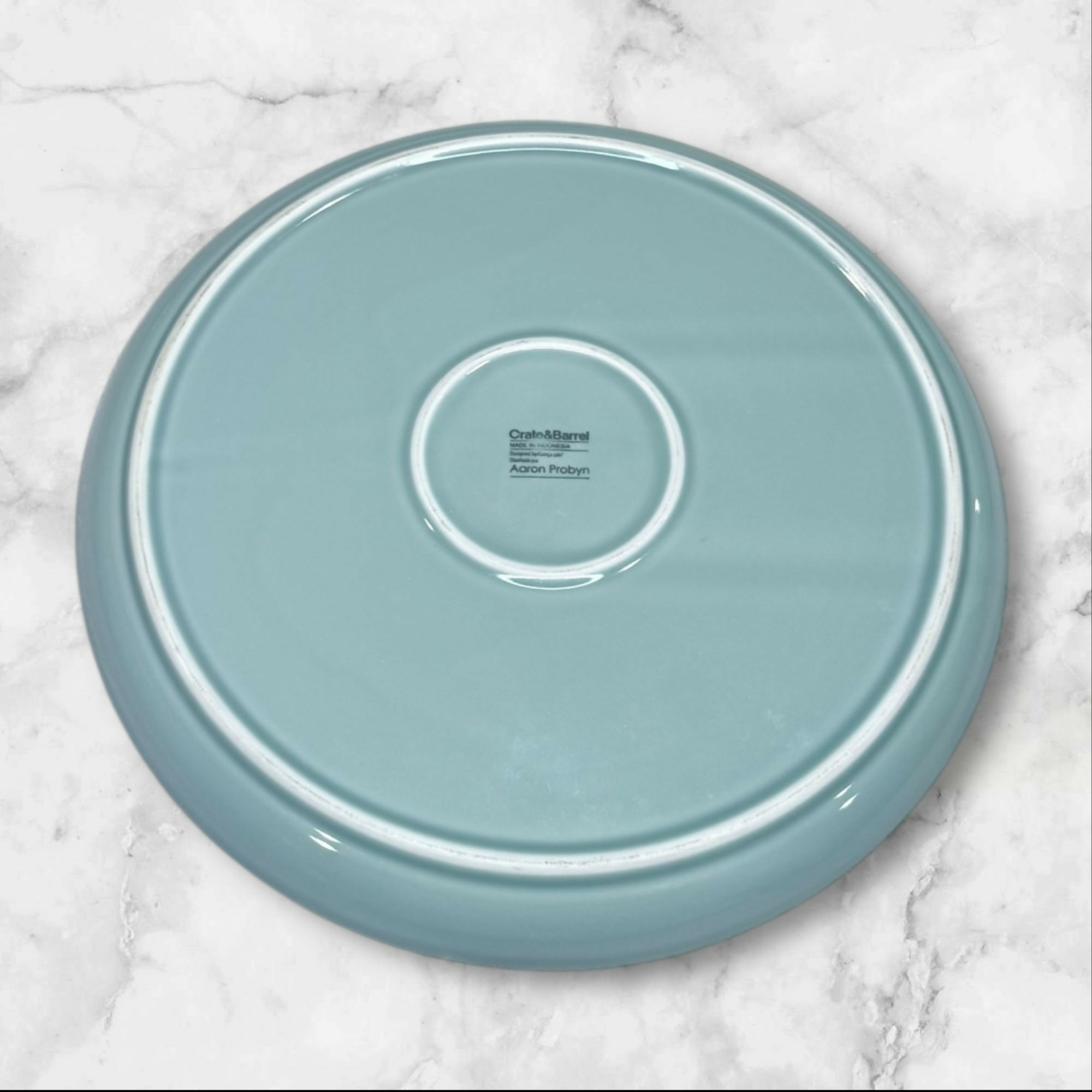 Crate & Barrel Hue Blue Dinner Plates | Set of 4 | Aaron Probyn | Great Condition