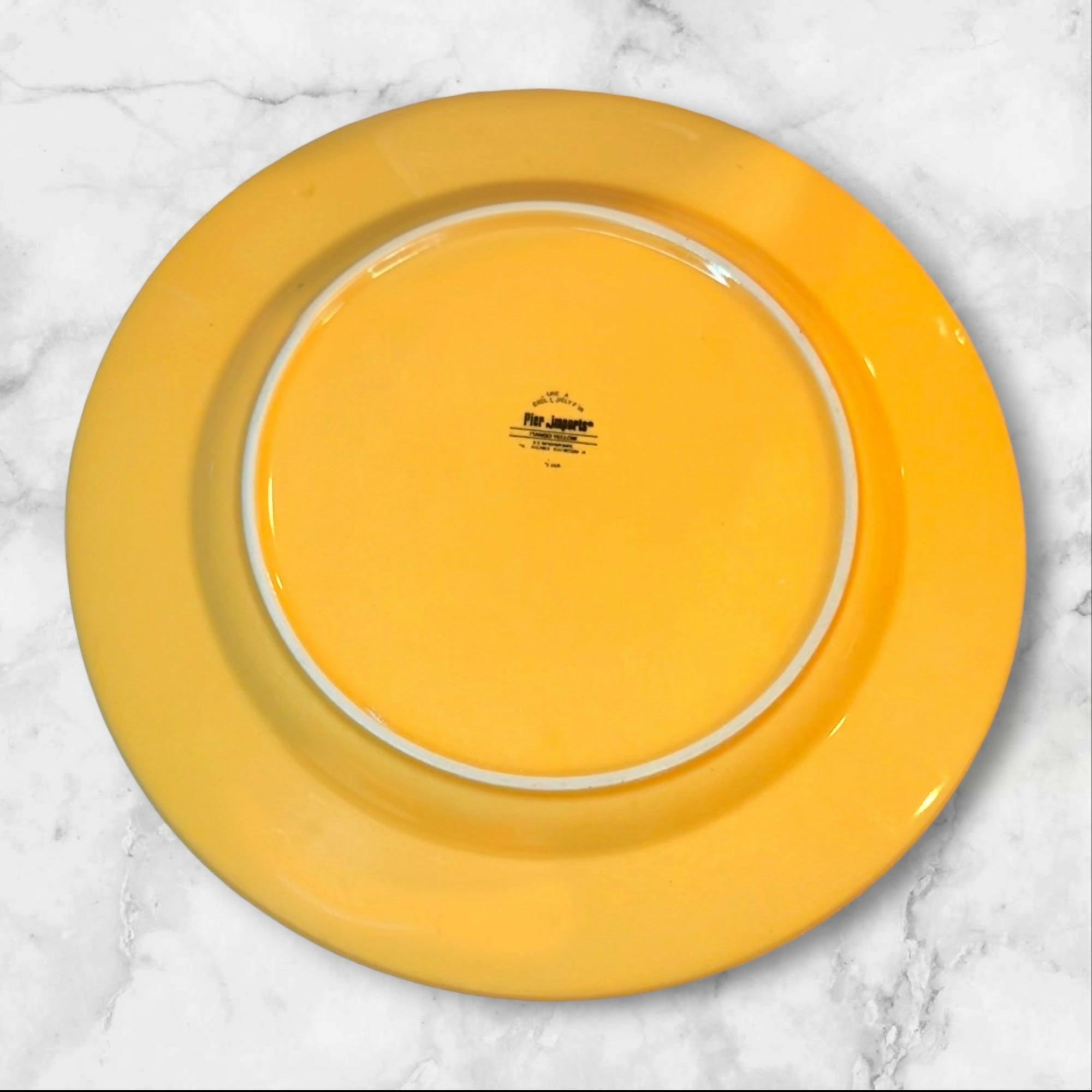 Pier 1 Mango Yellow Dinner Plates Set of 4 Stoneware | Gently Used