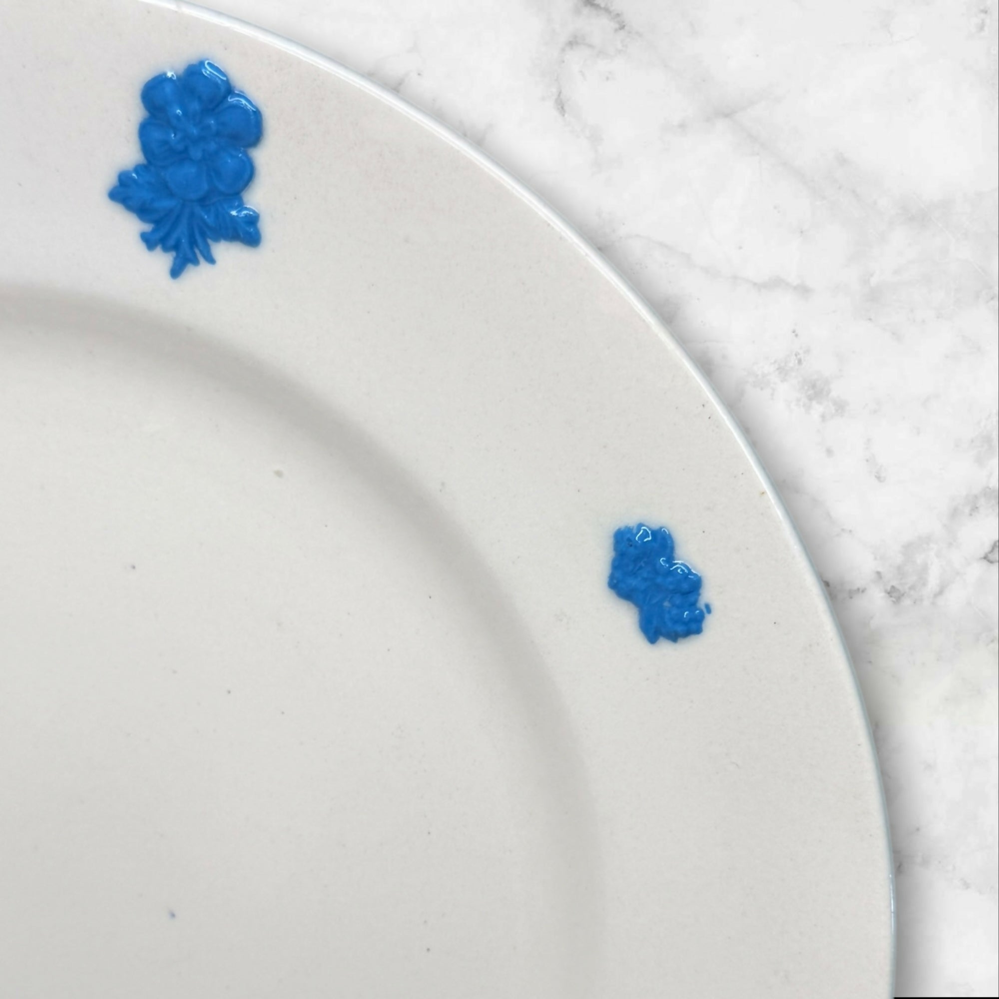 Adams Victorian Ware Blue Floral Salad Plates Set of 4 | Good Condition