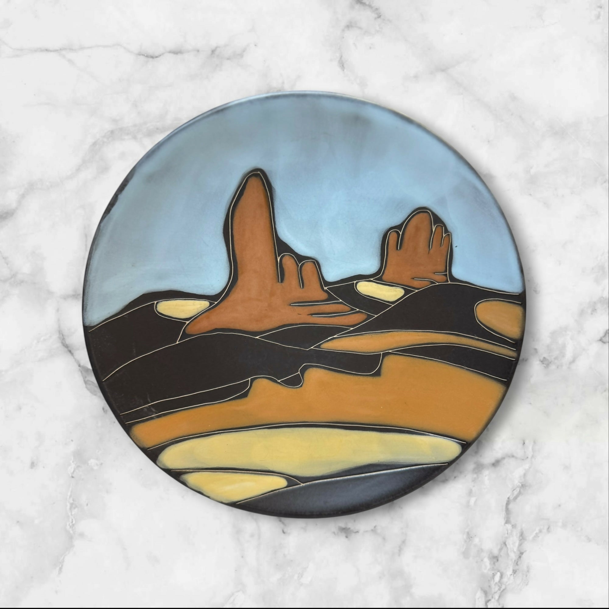 Tabletops Unlimited Navajo Sedona Red Rocks Dinner Plates Set of 4 Great