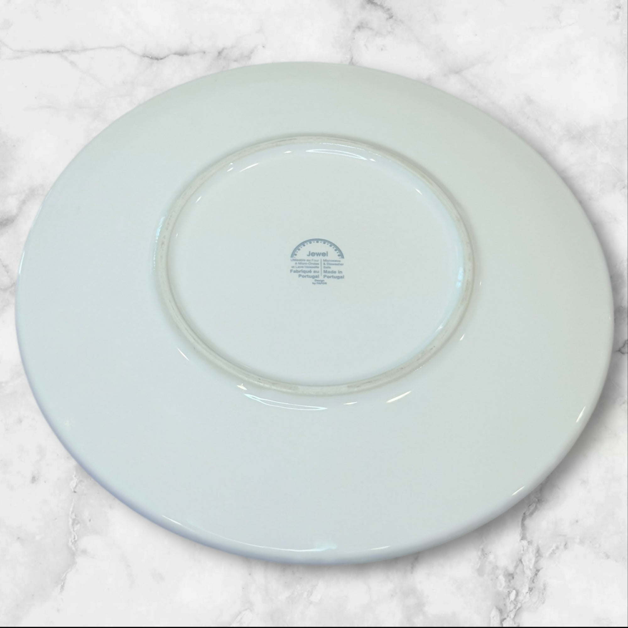 Jewel by Fapora White Dinner Plates | Set of 2 | Good Used Condition