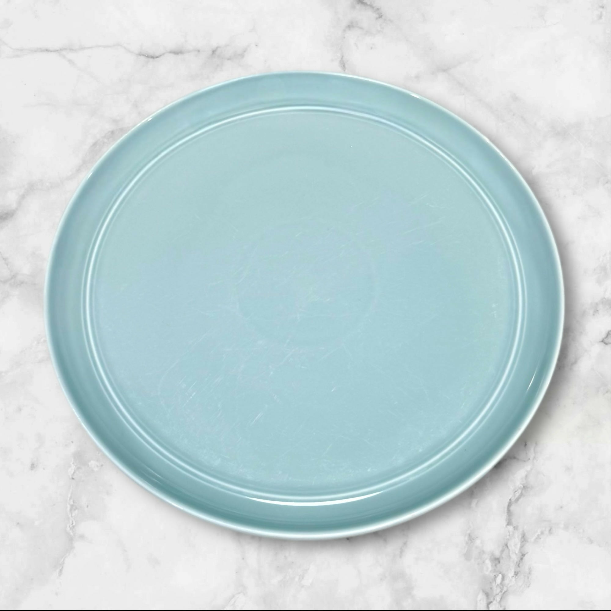 Crate & Barrel Hue Blue Dinner Plates | Set of 4 | Aaron Probyn | Great Condition