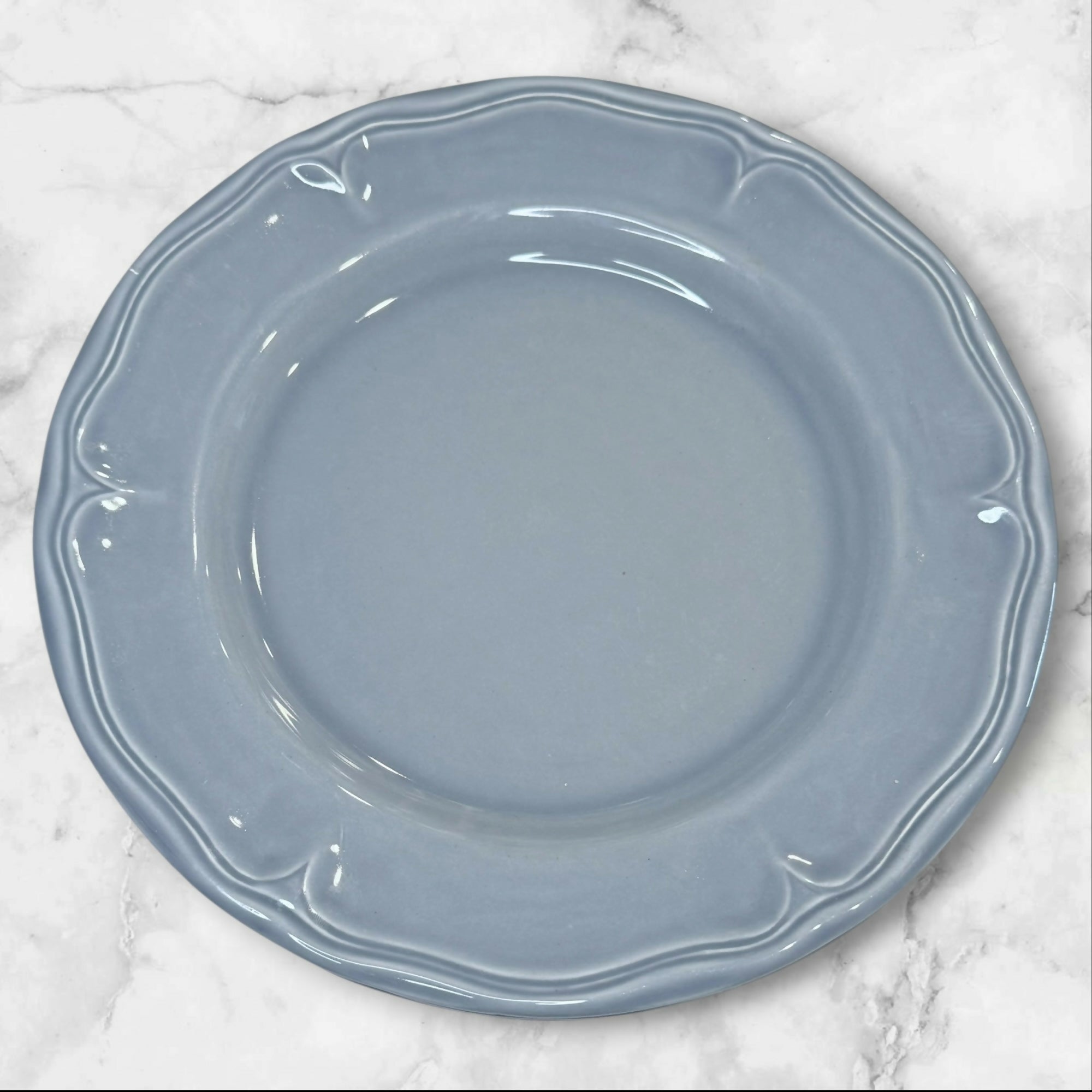 Vintage Varages France Dinner Plates | Set of 4 | Blue | Good Condition