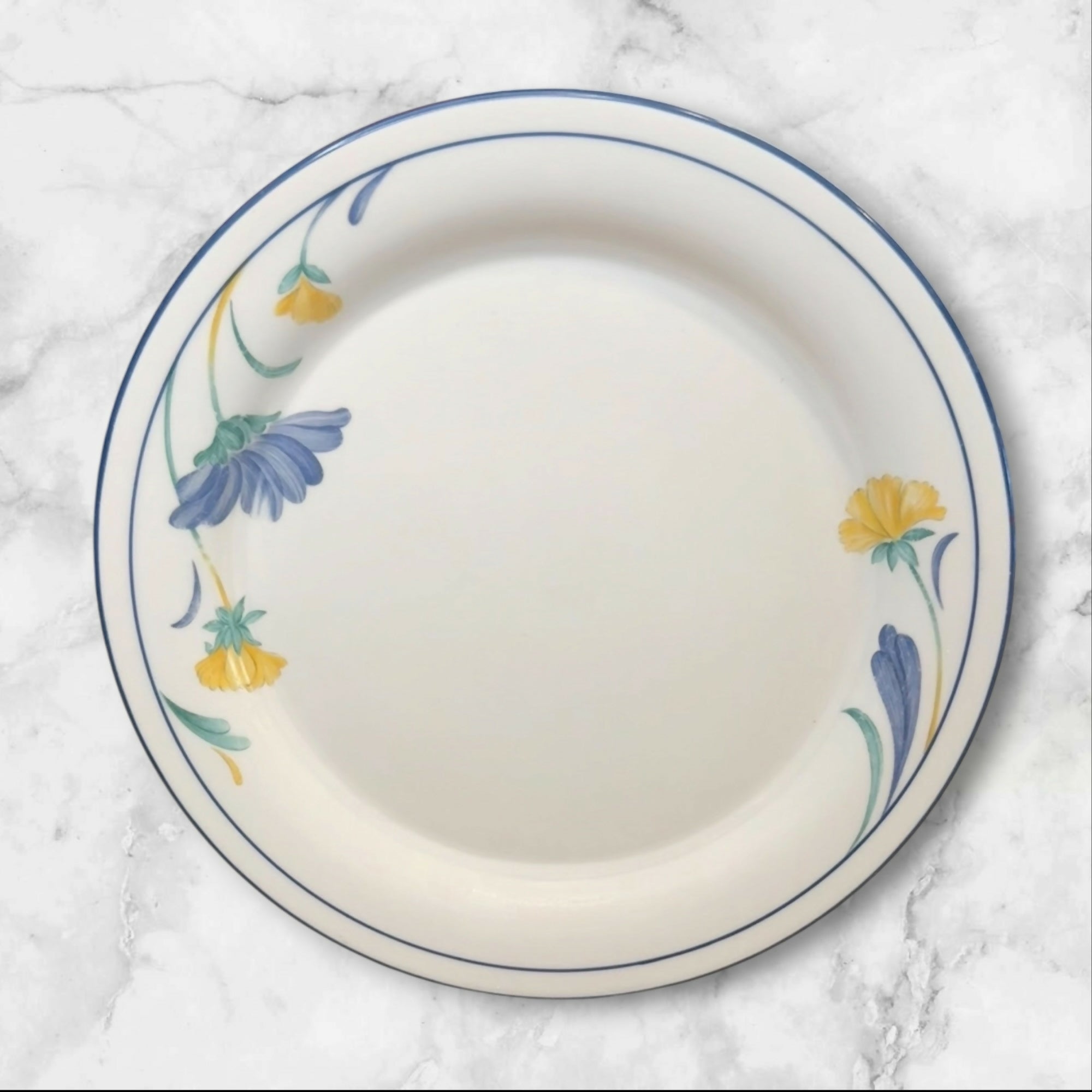 Lenox Buttercups on Blue (For The Blue) Salad Plates | Set of 4 | Great Condition