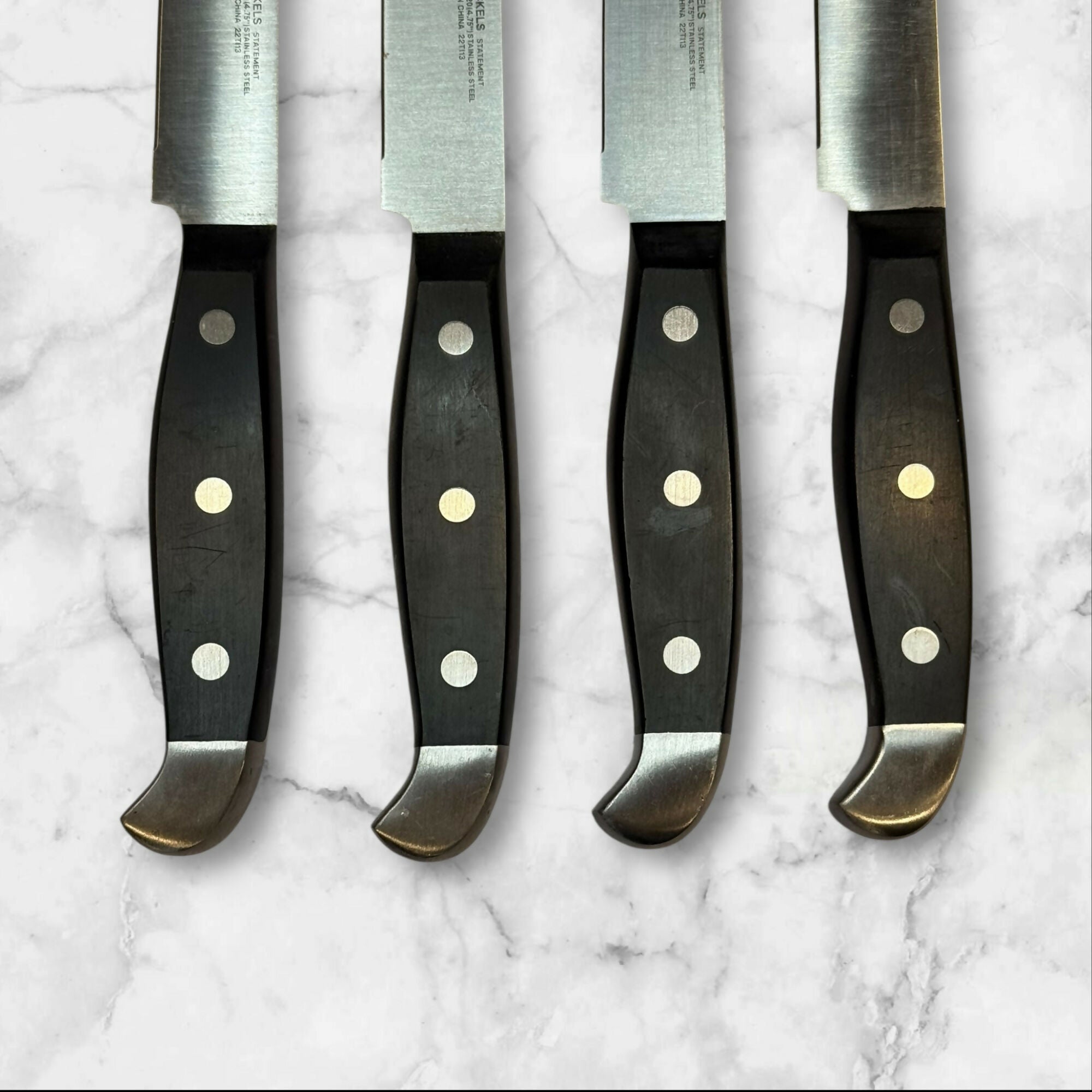 Henckels Statement Steak Knives Serrated Black Handle | Set of 4 | Great