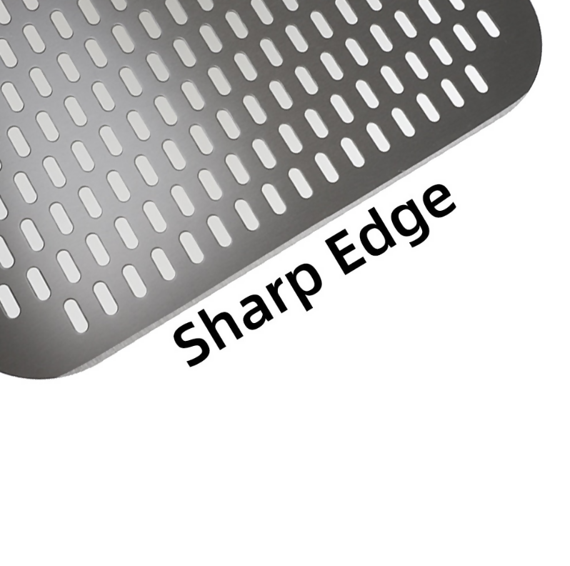 Anygleam Pizza Shovel 25cm X 66cm Dark Grey for Perforated Peel with Metal Handle Oven Turning Baking Accessory