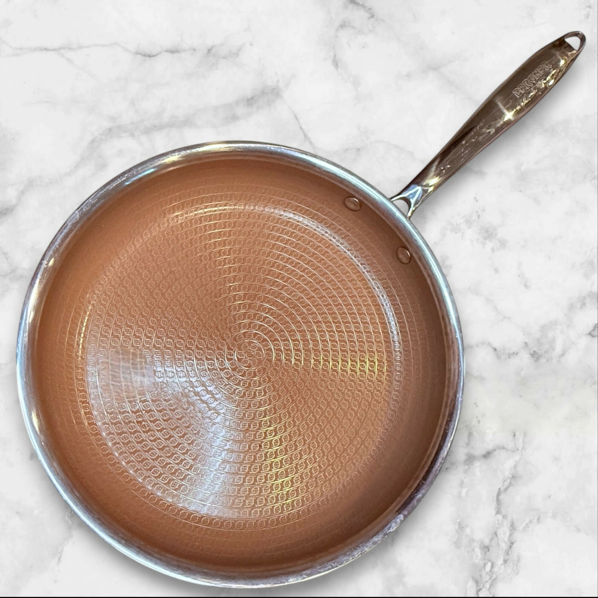 Bergner Tri-Ply Copper Ceramic Fry Pan Skillet | 10 Inch | Good Used