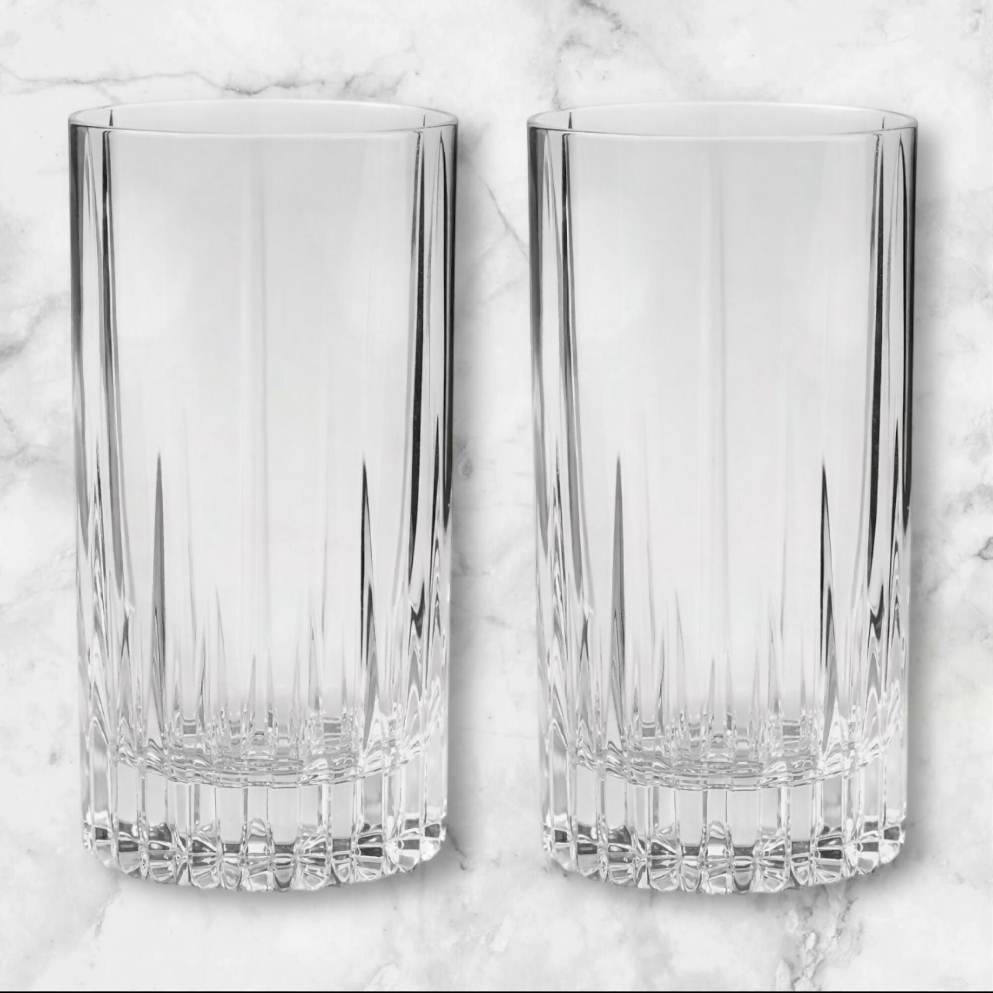 Mikasa Arctic Lights Highball Glasses | Set of 2 | Excellent Condition