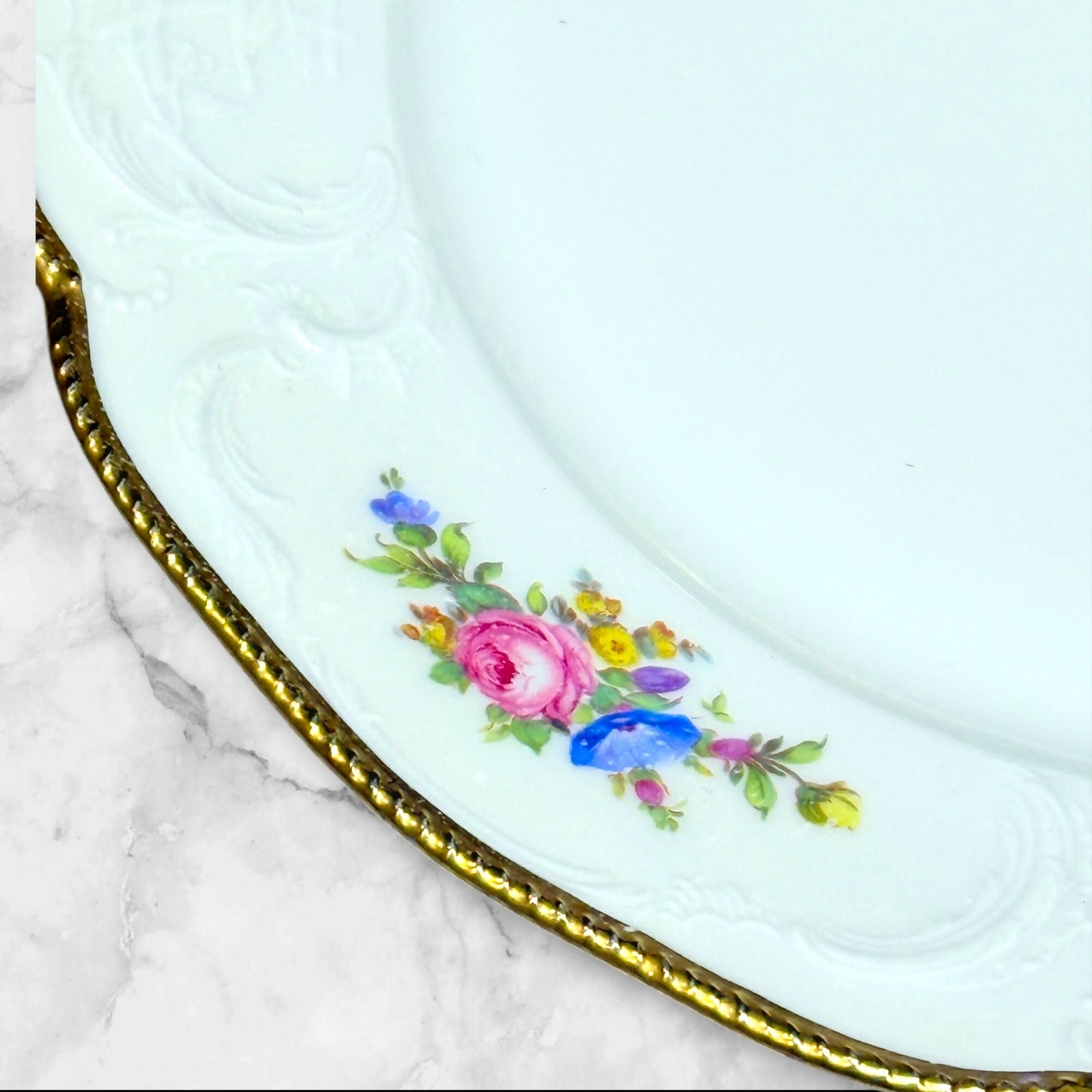 Rosenthal Sanssouci Ivory Gold Floral Dinnerware | Set of 12 | Excellent Condition X