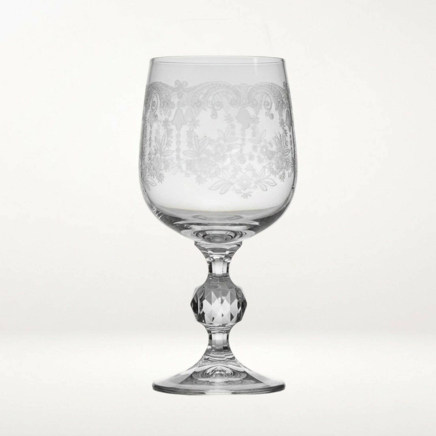 Import Assoc Cascade Etched Wine Glasses | Set of 3 | Great Condition