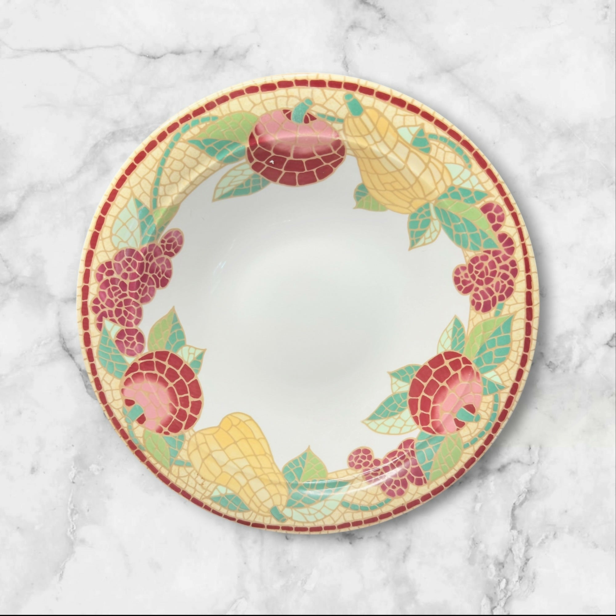 Pier 1 Mosaic Fruit Round Vegetable Bowl | Excellent Condition